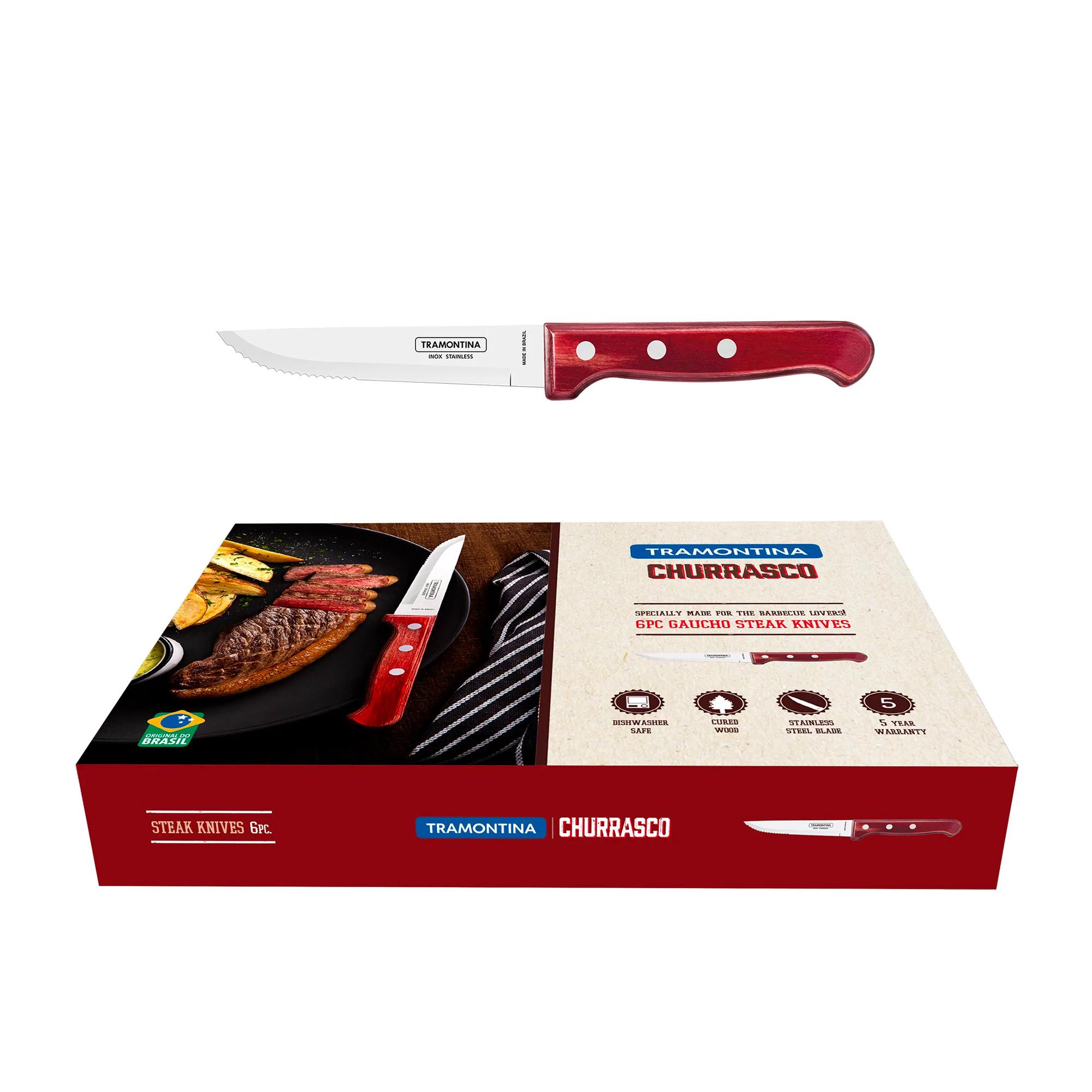 Tramontina Jumbo Polywood Steak Knife Set of 4 Red Image 5