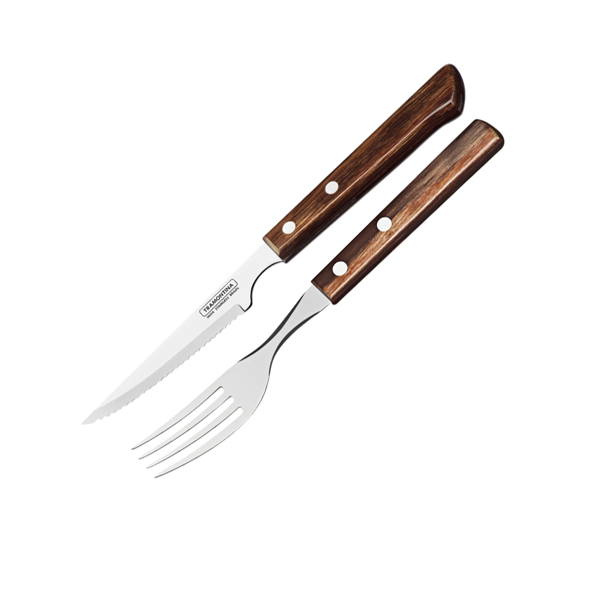 Tramontina Spanish Polywood Steak Knife and Fork Set 12pc Image 1