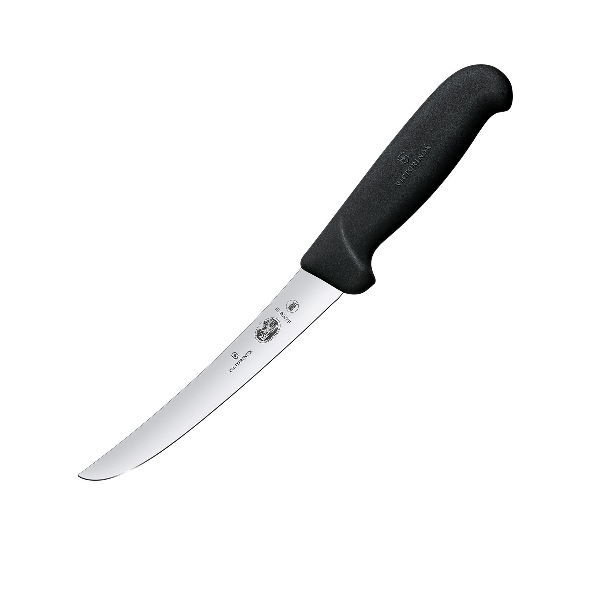 Victorinox Curved Wide Blade Boning Knife 15cm Black Image 1