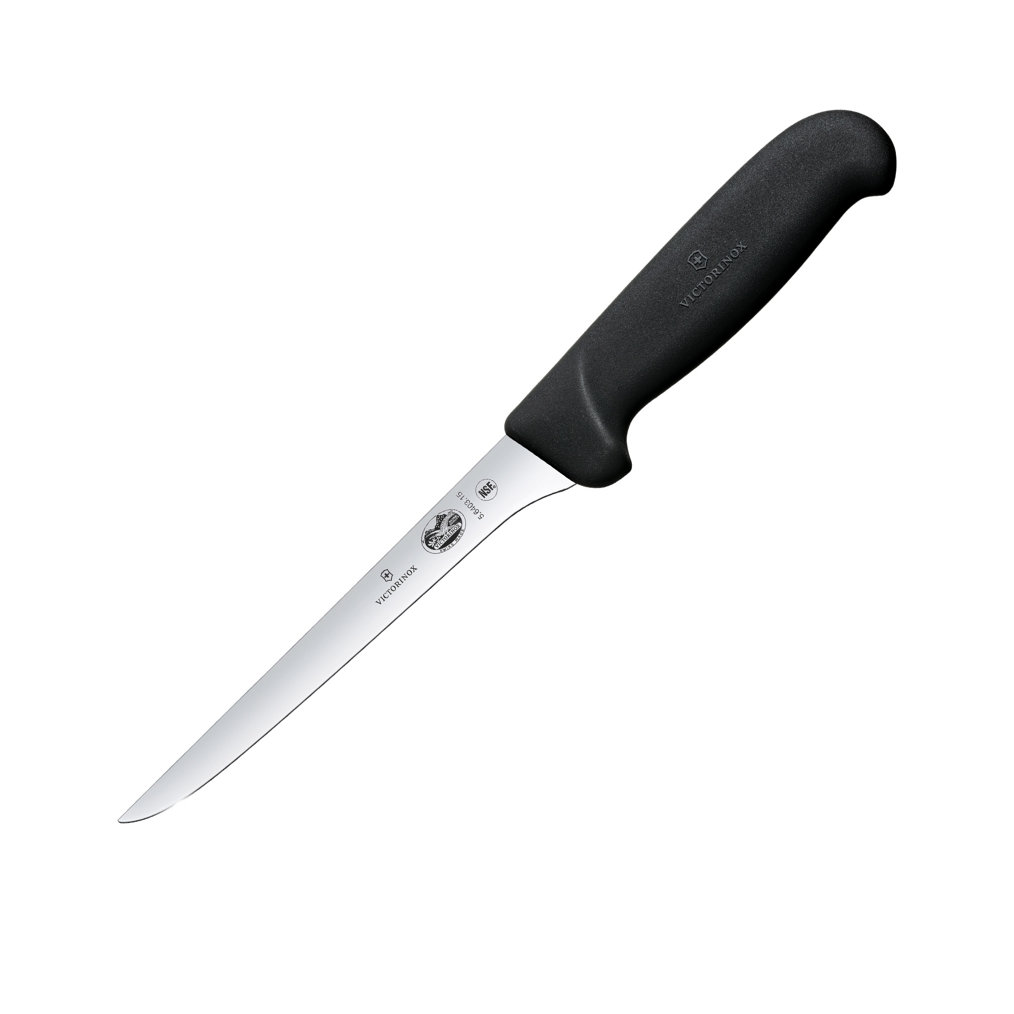 Victorinox Straight Edge Narrow Blade Boning Knife 15cm Black Image 1
