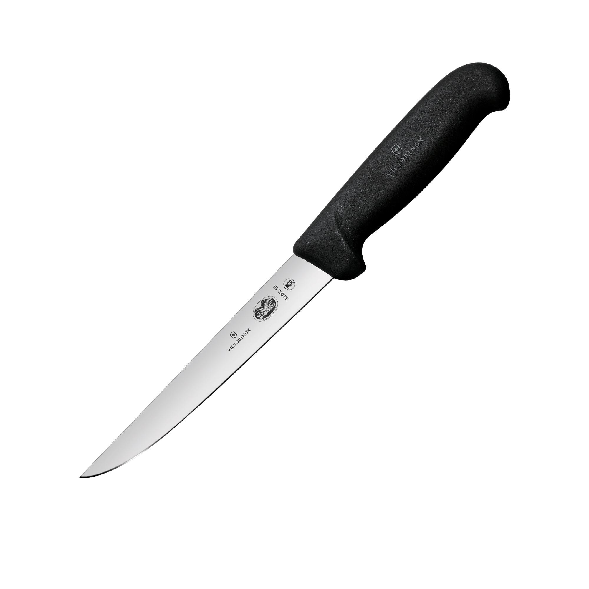 Victorinox Straight Wide Blade Boning Knife 15cm Black Image 1