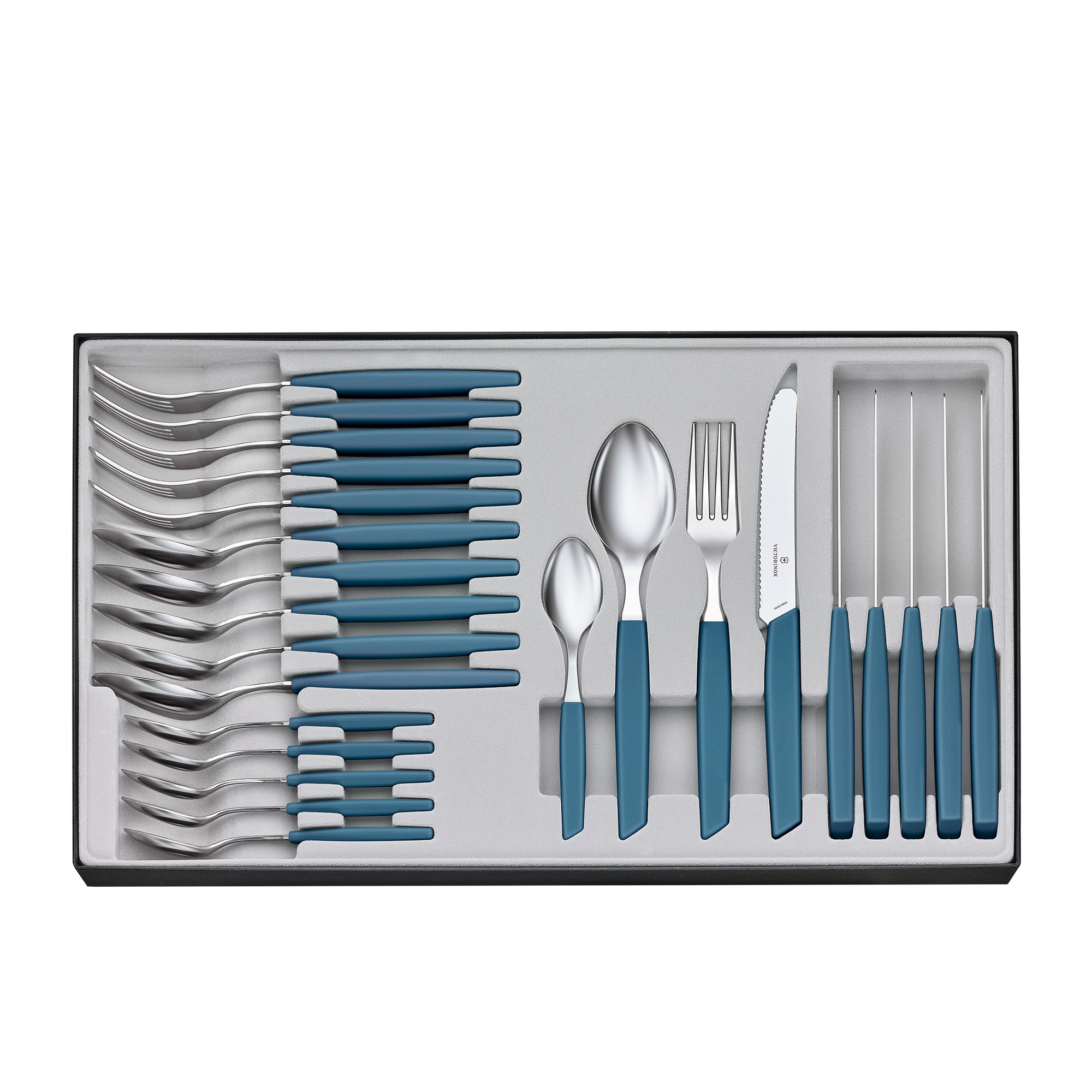 Victorinox Swiss Modern Cutlery Set 24pc Cornflower Image 1