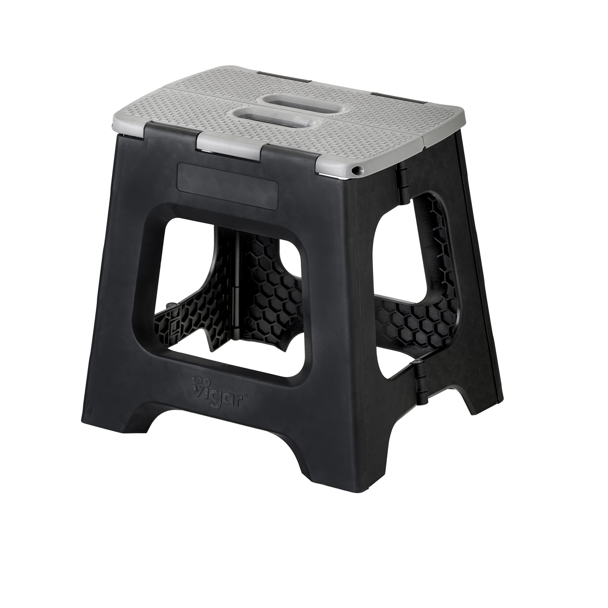 Vigar Compact Foldable Stool 32cm Black Image 1