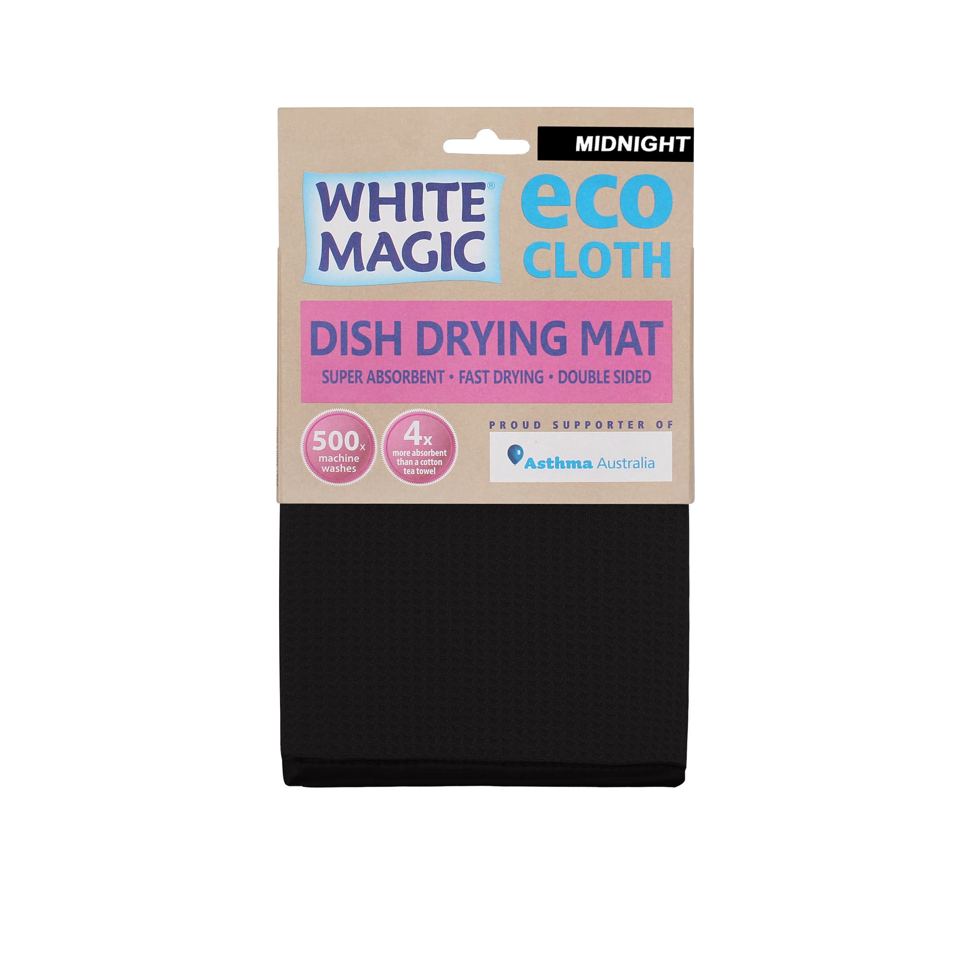 White Magic Eco Cloth Dish Drying Mat Midnight Image 1