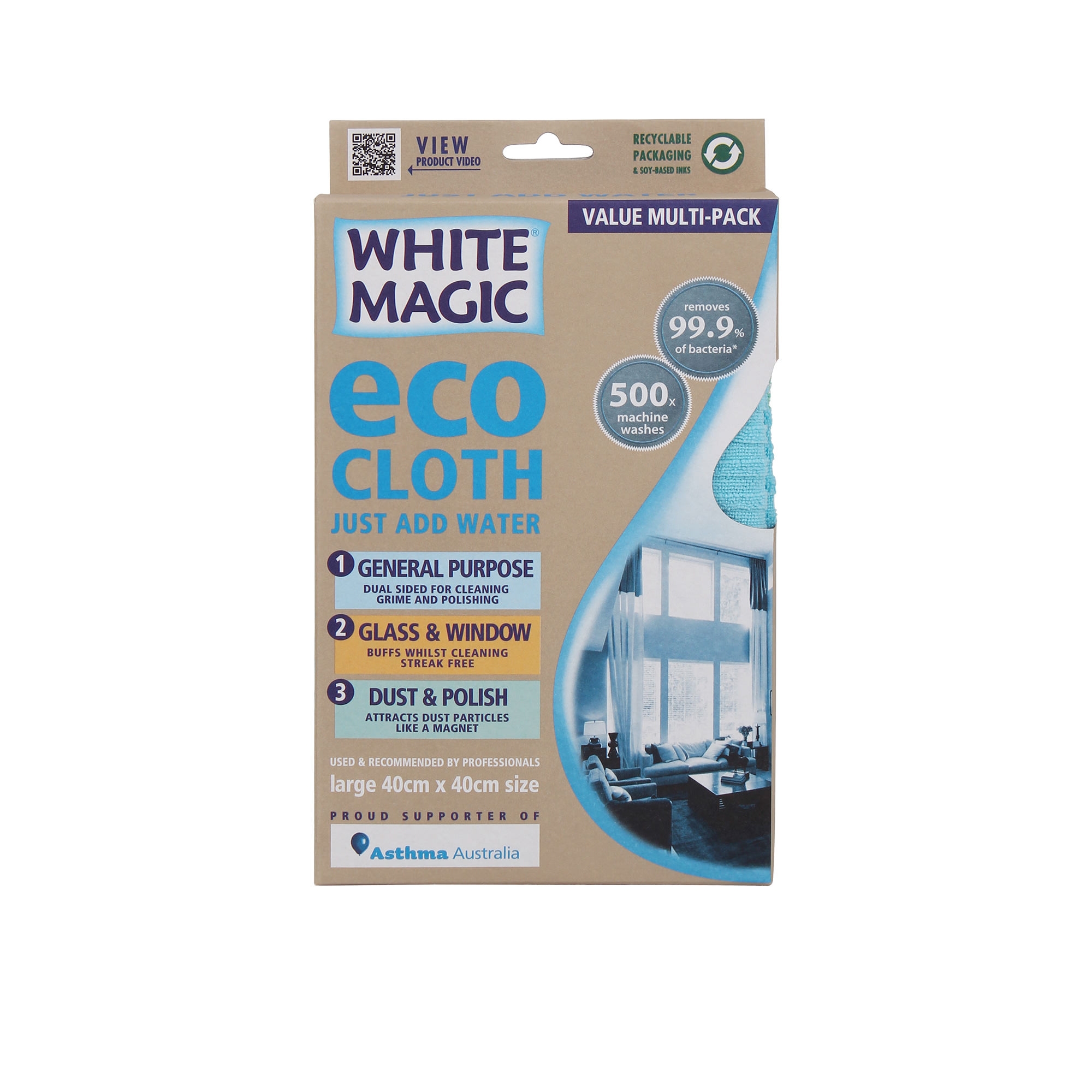 White Magic Eco Cloth Household 3pk Assorted Image 2