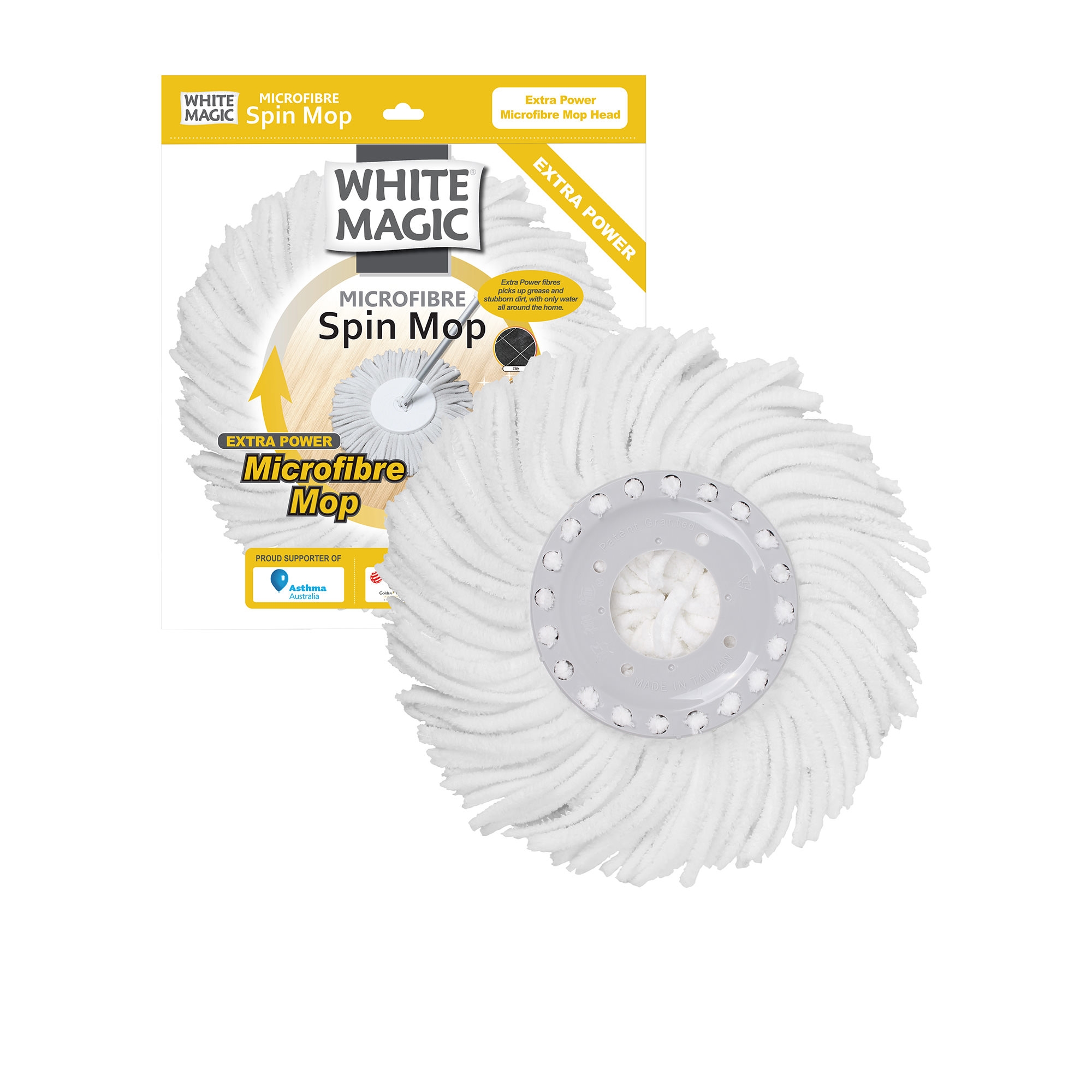 White Magic Extra Power Microfibre Mop Head Image 1