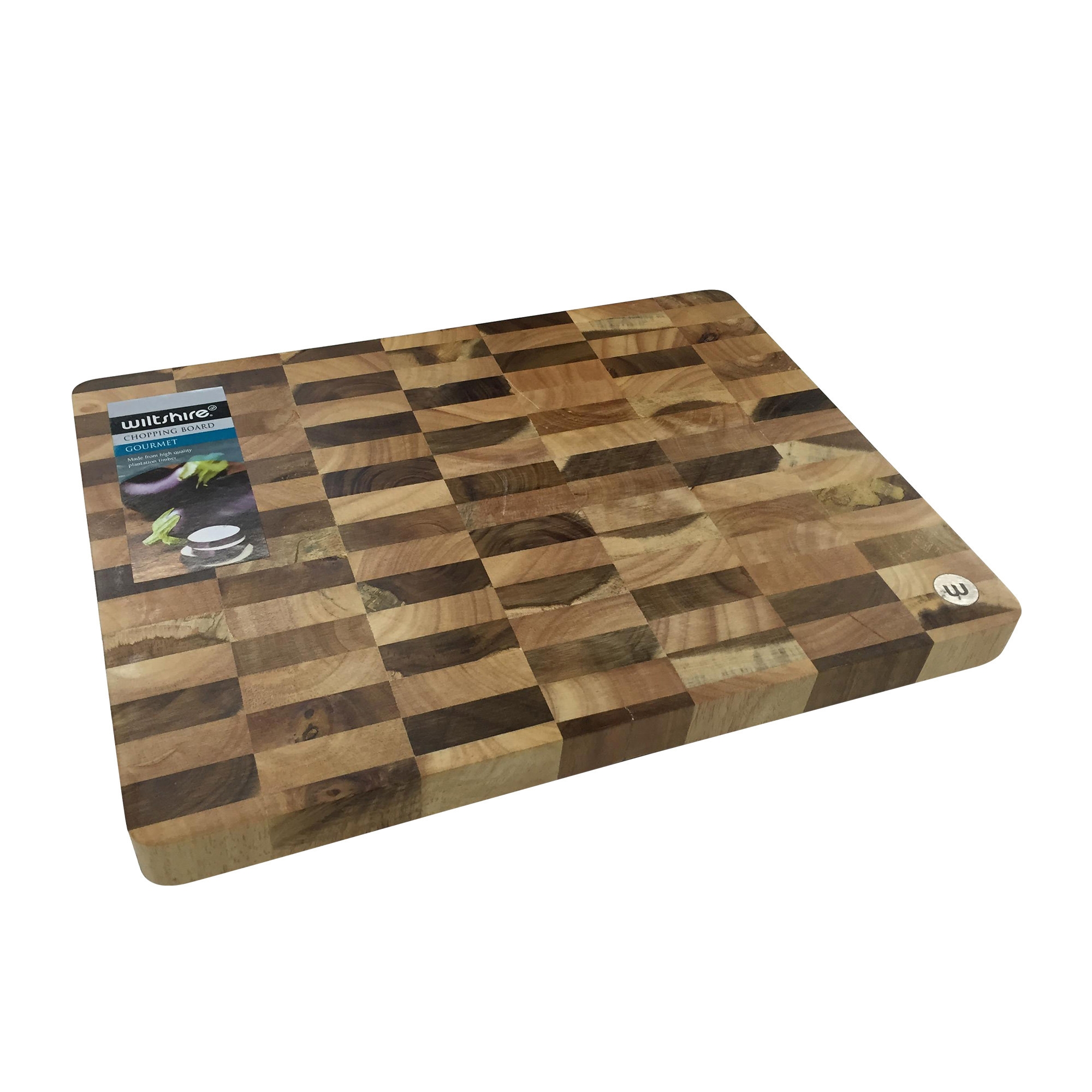 Wiltshire Chequered End Grain Cutting Board 40x30cm Image 1