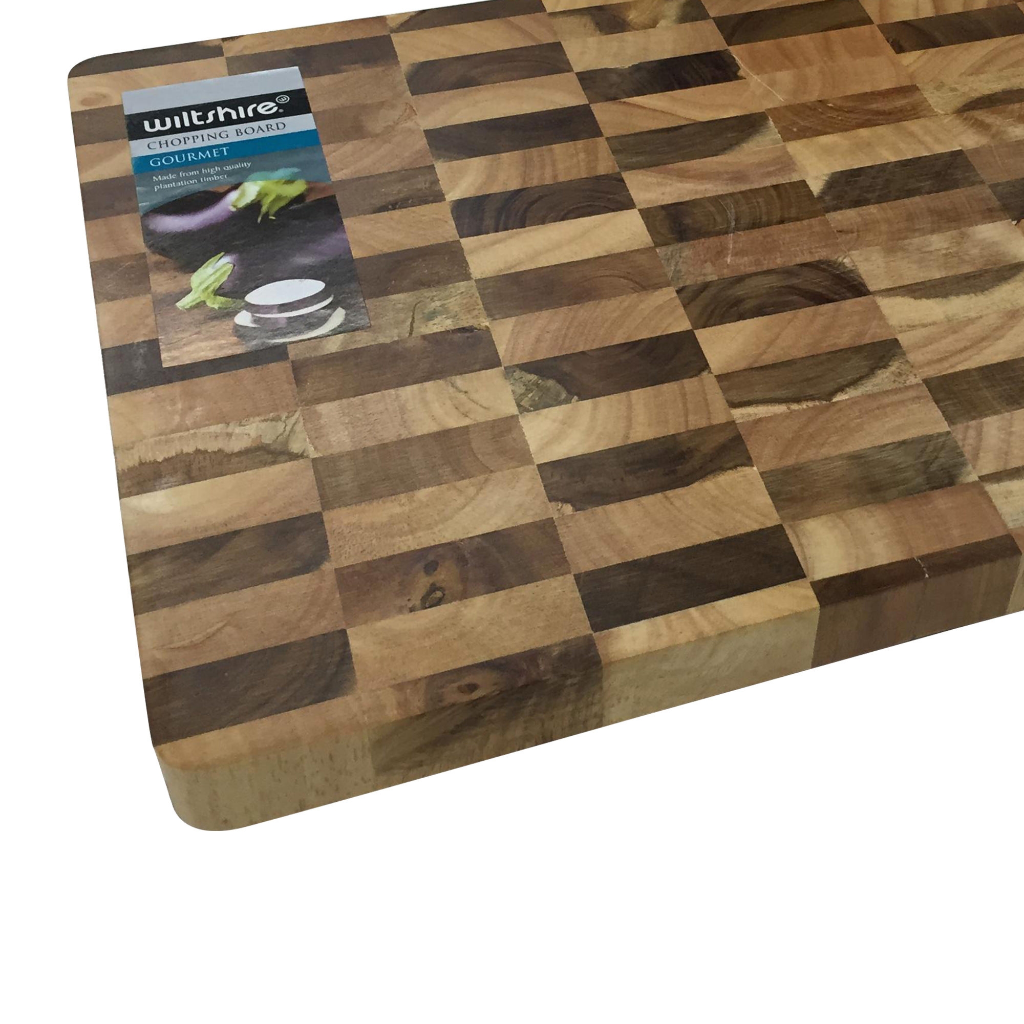 Wiltshire Chequered End Grain Cutting Board 40x30cm Image 2