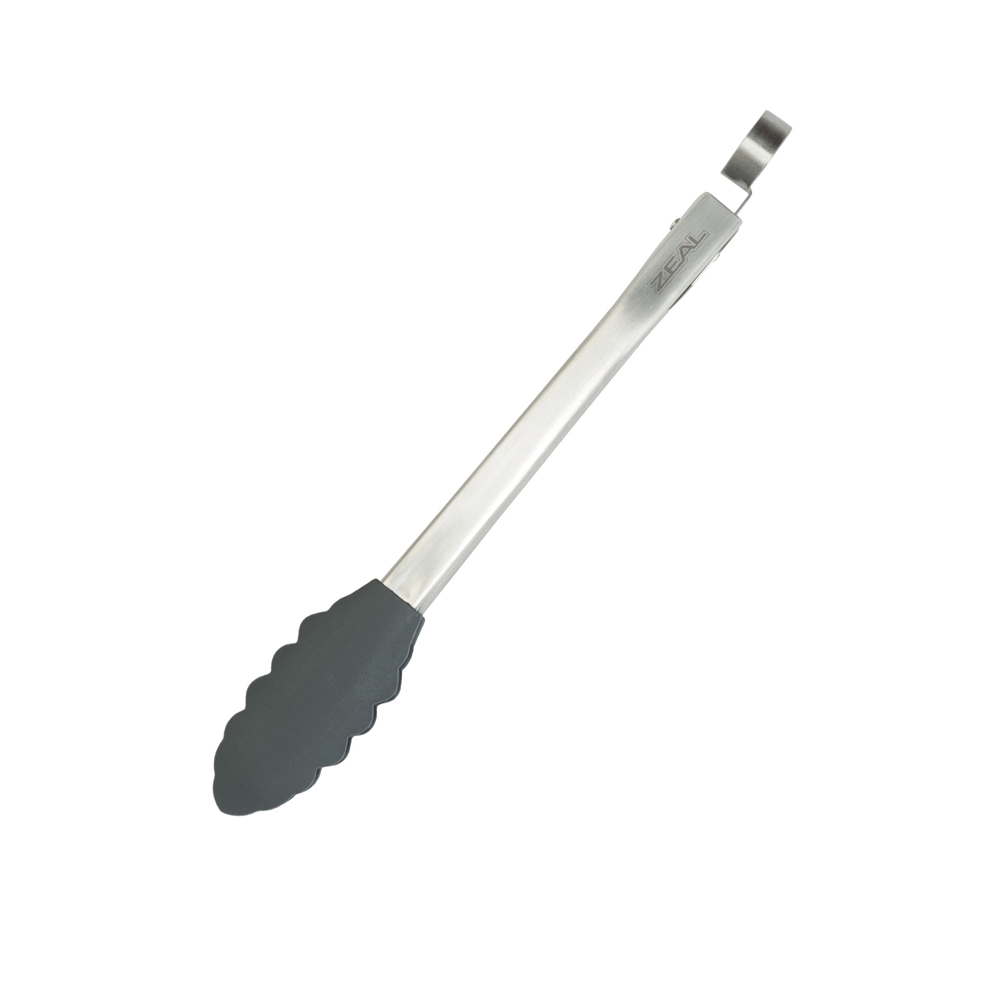 Zeal Silicone Tongs 25.5cm Charcoal Image 1