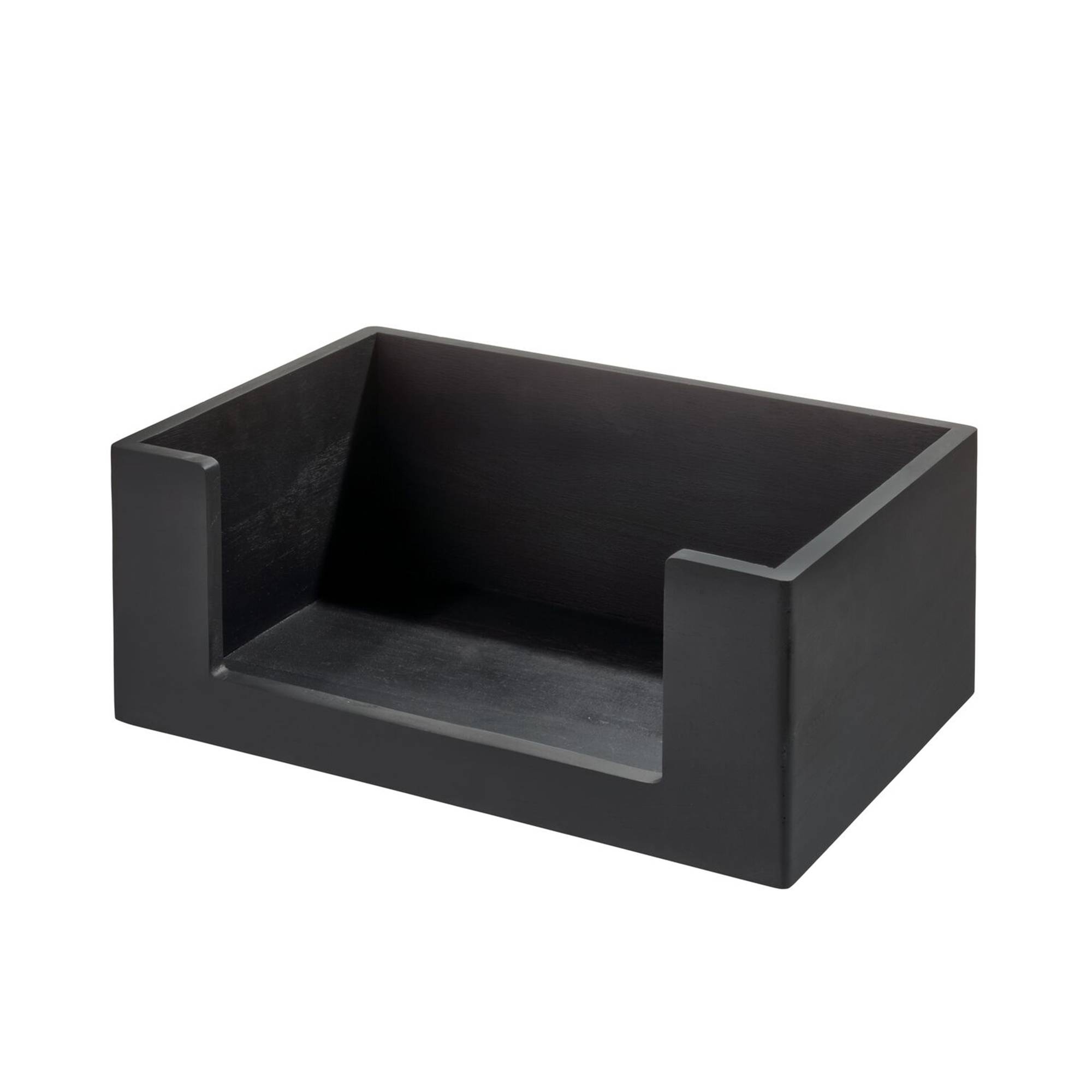 The Home Edit by iDesign Open Front Bin Large Matte Black Image 1