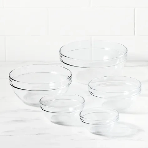 Kitchen Pro Mixwell Tempered Glass Mixing Bowl Set 5pc Image 1