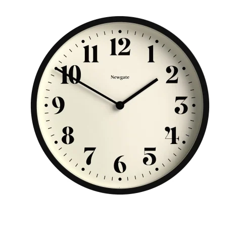 Newgate Number Four Wall Clock 30cm Matte Black Image 1
