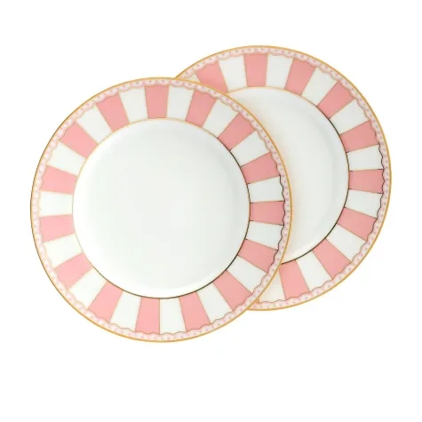 Noritake Carnivale Cake Plate 16cm Set of 2 Pink Image 1