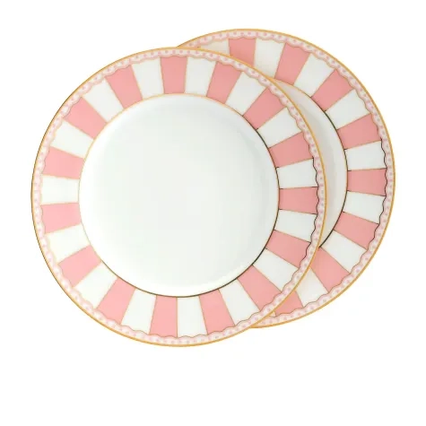 Noritake Carnivale Cake Plate 21cm Set of 2 Pink Image 1