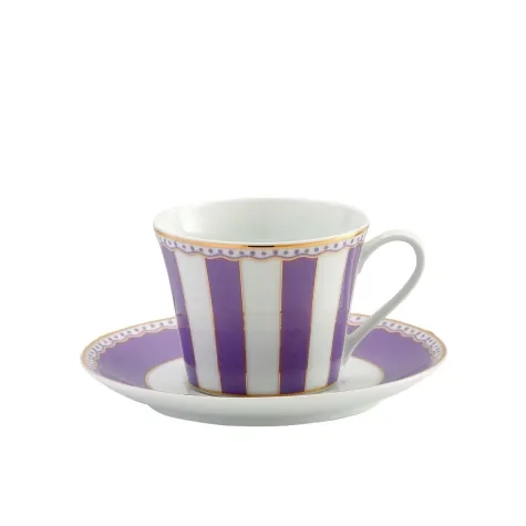 Noritake Carnivale Cup and Saucer 220ml Lavender Image 1