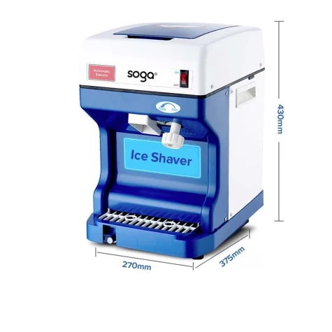 Soga Commercial Ice Shaver 120 kg h Blue Image 2
