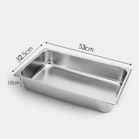 Soga Stainless Steel Gastronorm Pan 1 1 10cm Deep Set of 2 Image 2