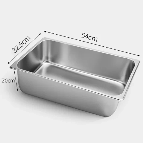 Soga Stainless Steel Gastronorm Pan 1/1 20cm Deep Set of 2 Image 2