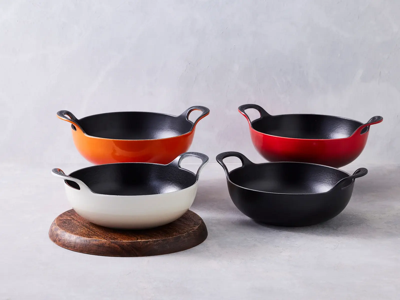 Le Creuset woks and balti dishes