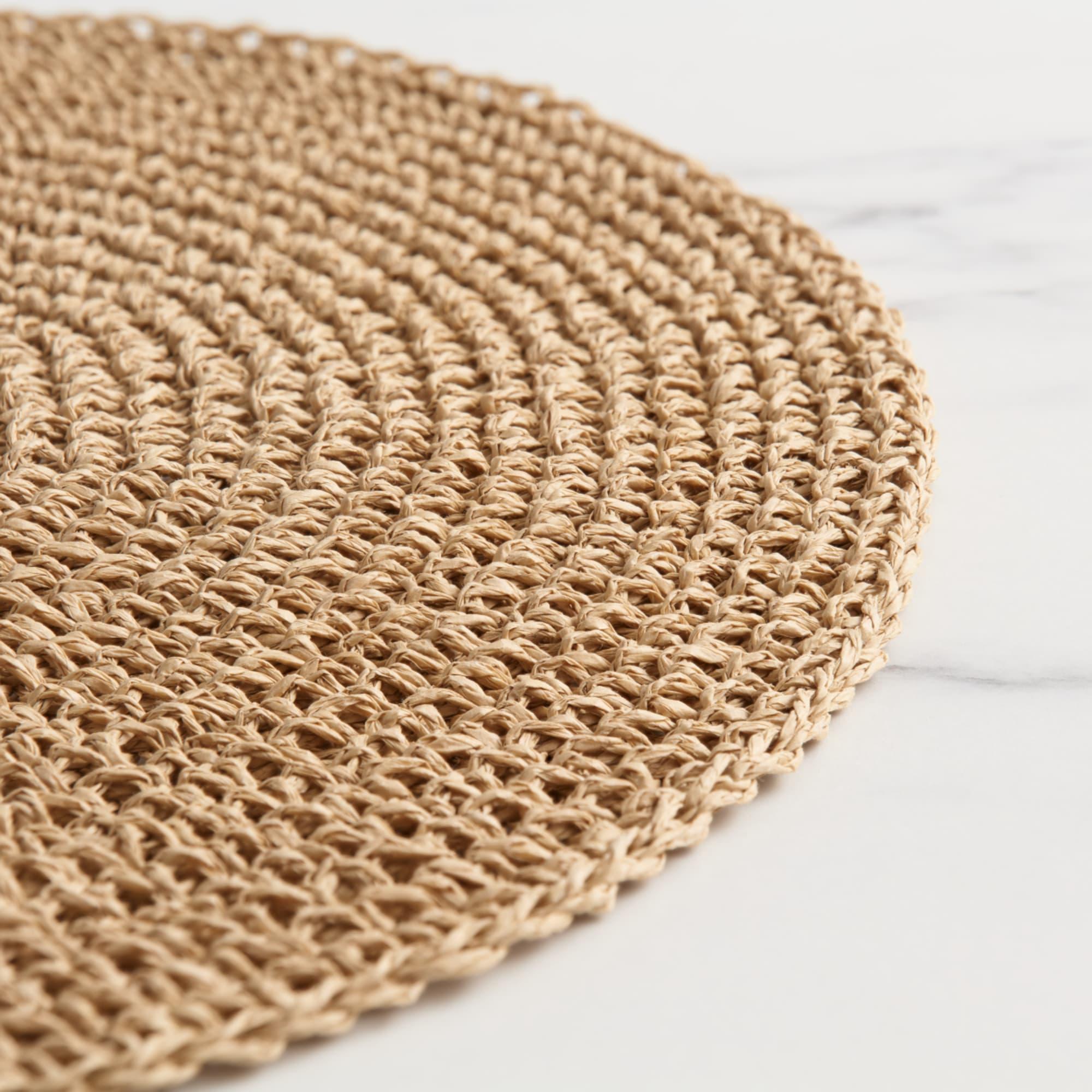 Salisbury & Co Woven Round Placemat 38cm Natural Image 3