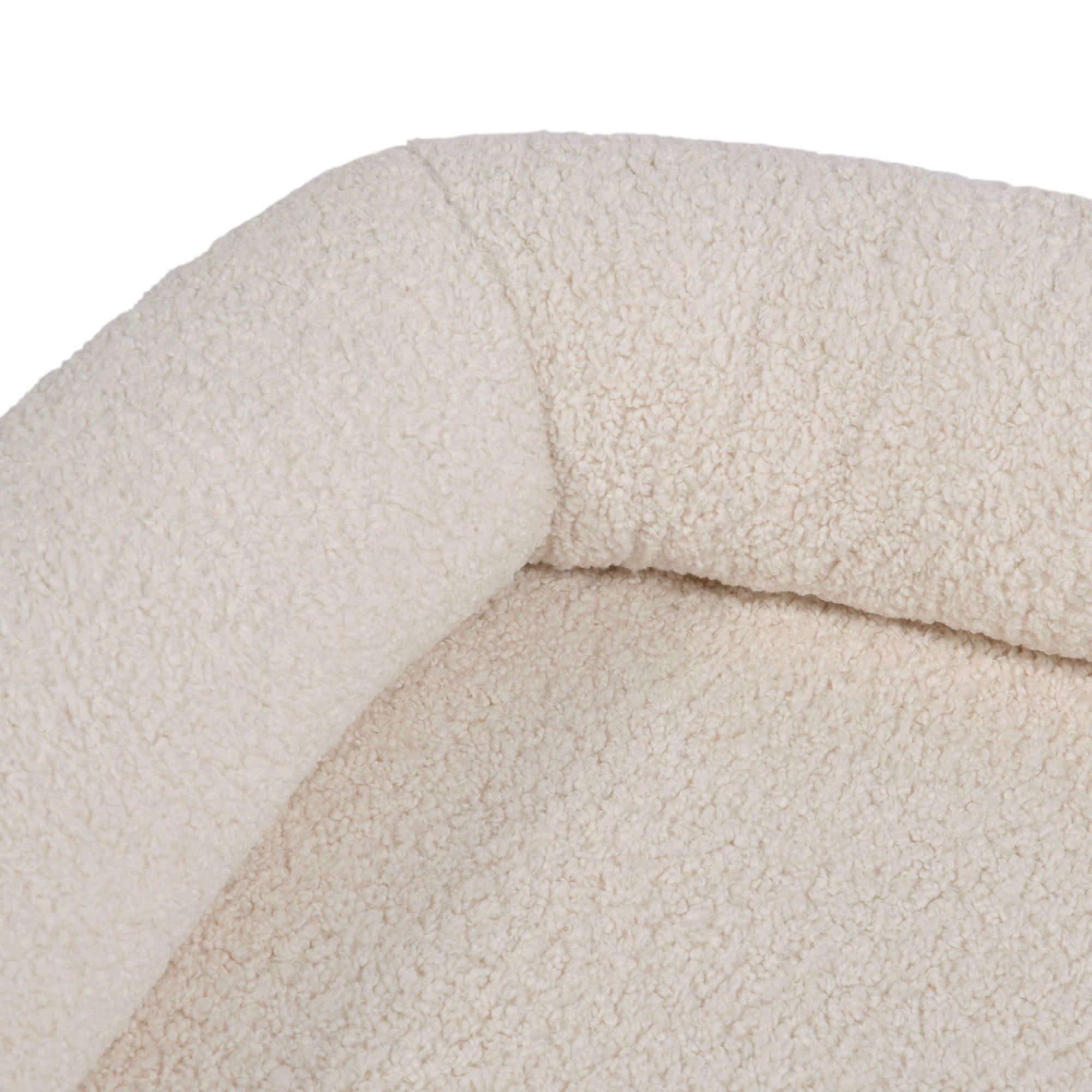 Charlie's Teddy Fleece Orthopedic Memory Foam Sofa Dog Bed Medium Cream Image 7