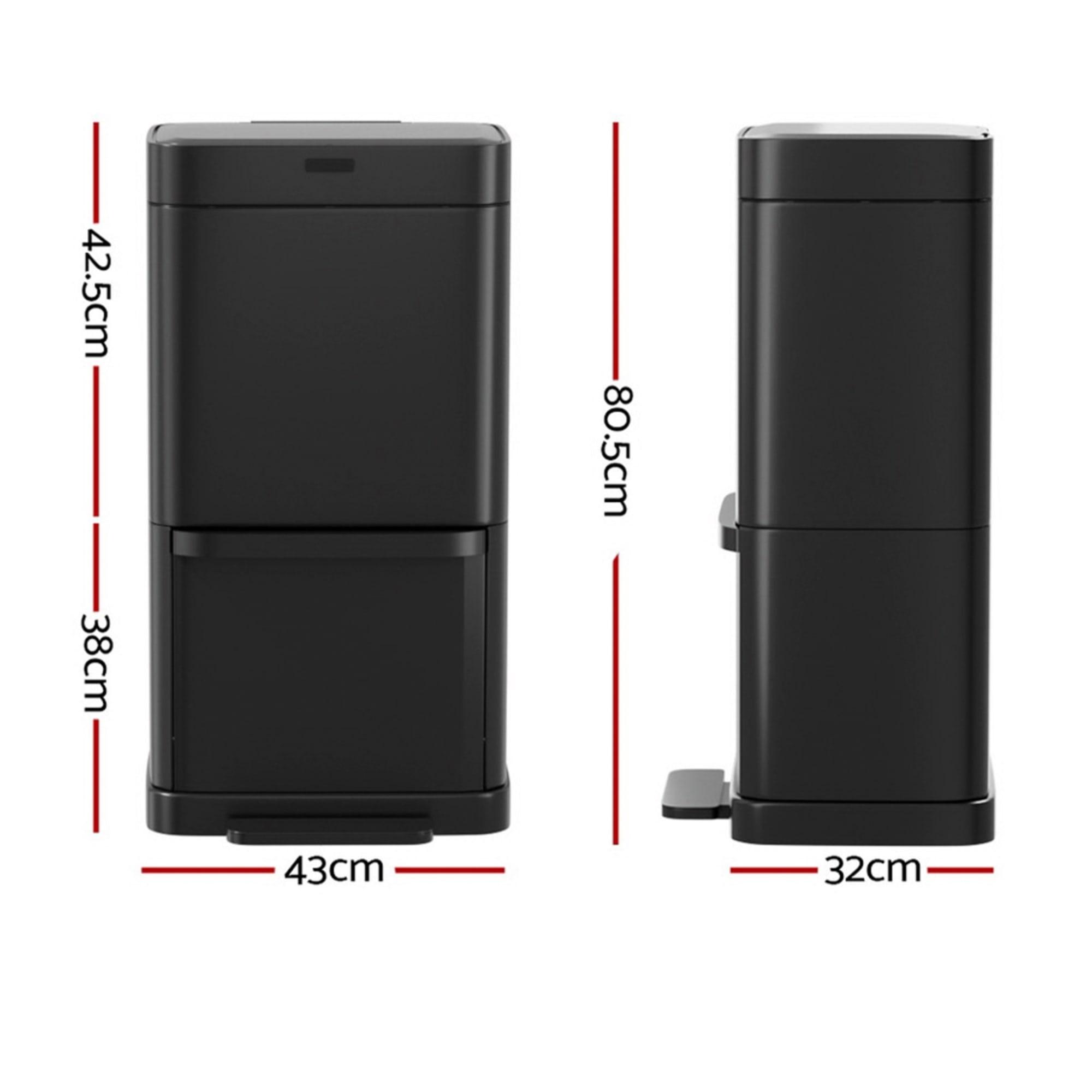 Devanti Motion Sensor and Pedal Bin 70L Black Image 5