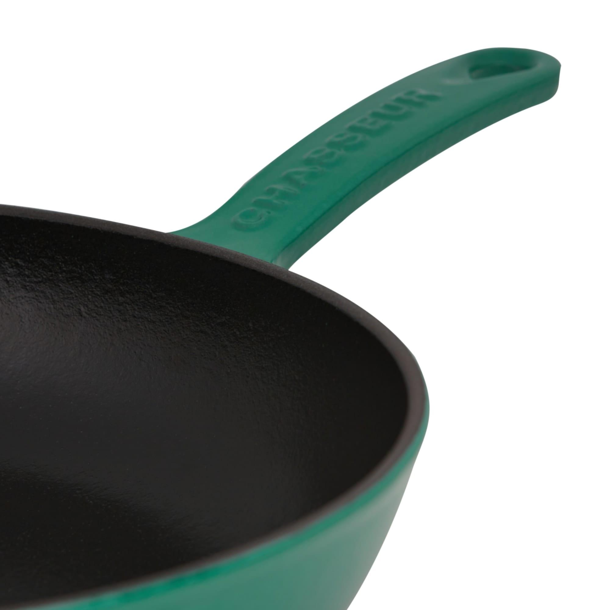 Chasseur Enamelled Cast Iron Frypan 28cm Emerald Green Image 5