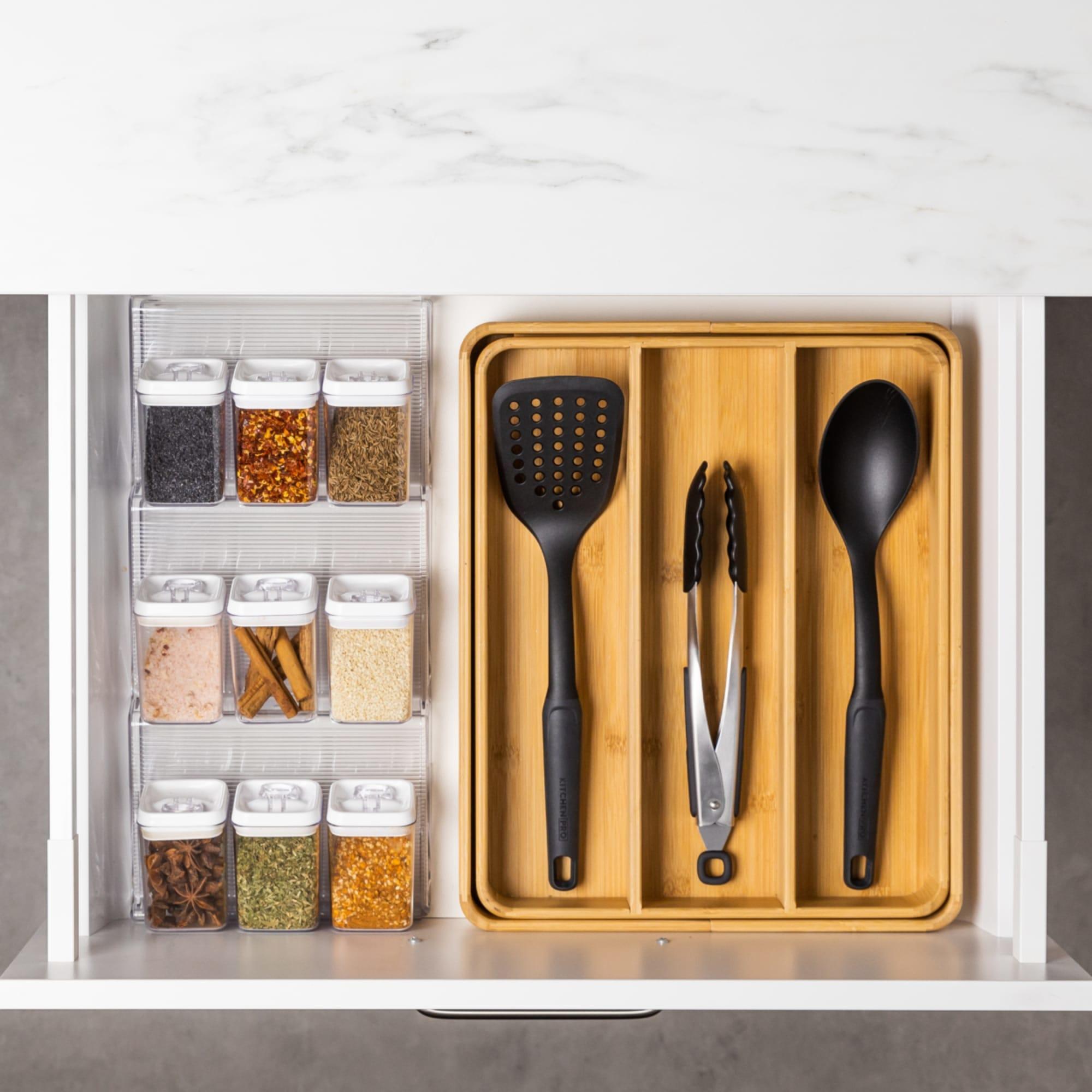 Kitchen Pro Clear Expandable Spice Drawer Organiser Image 3