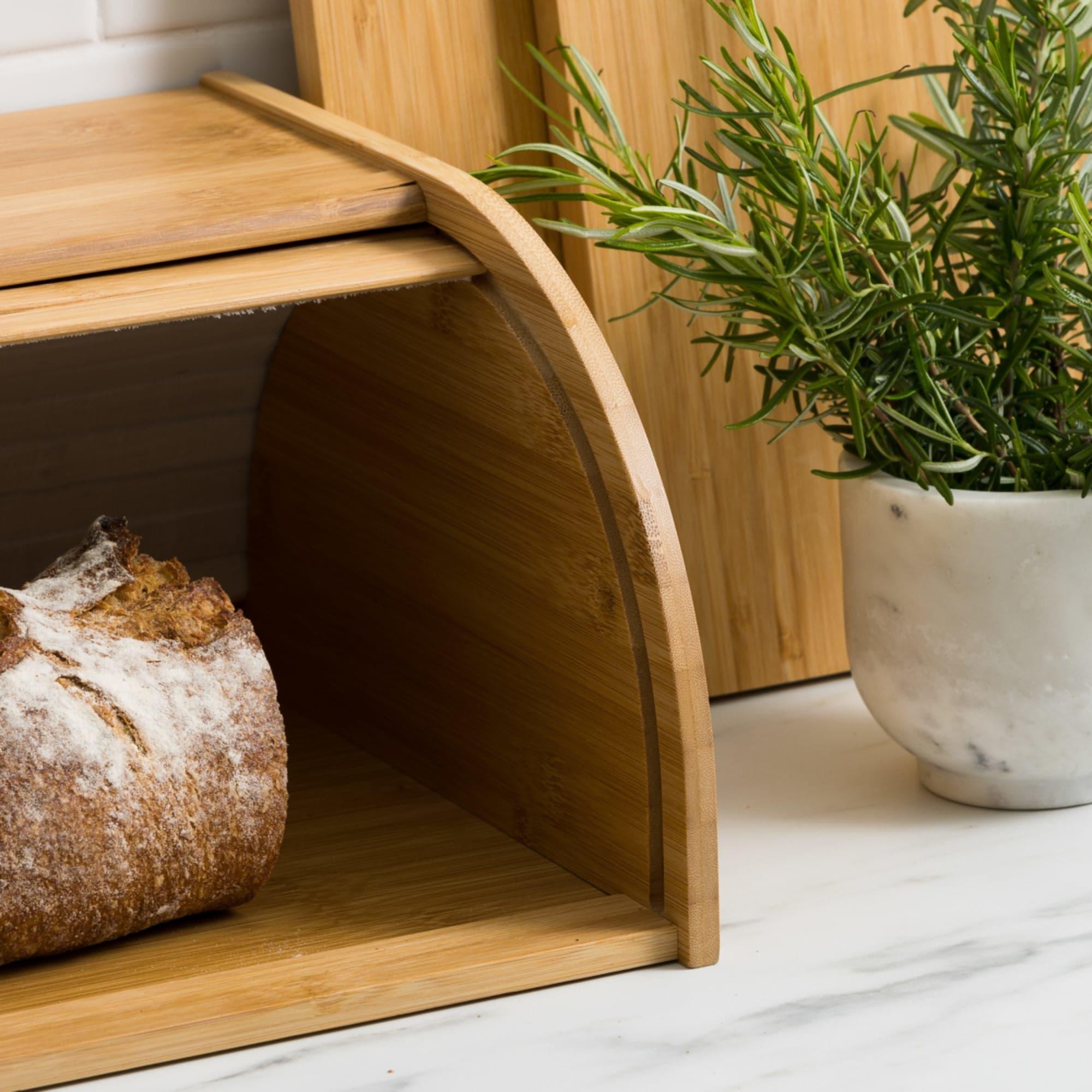 Kitchen Pro Eco Roll Top Bread Bin Natural Image 3