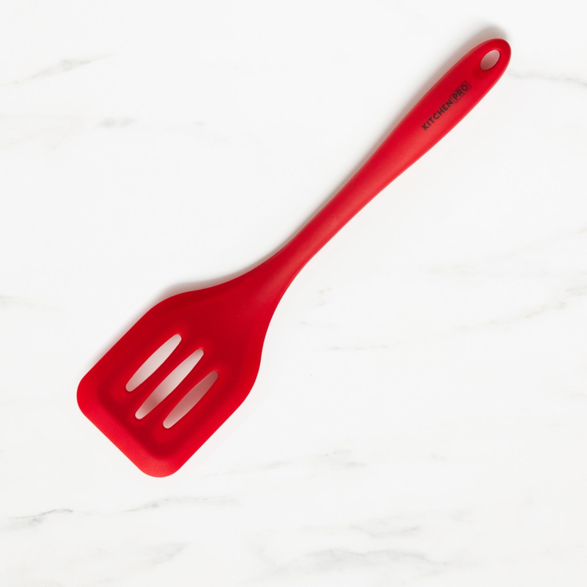 Kitchen Pro Oslo Silicone Slotted Turner Red Image 1