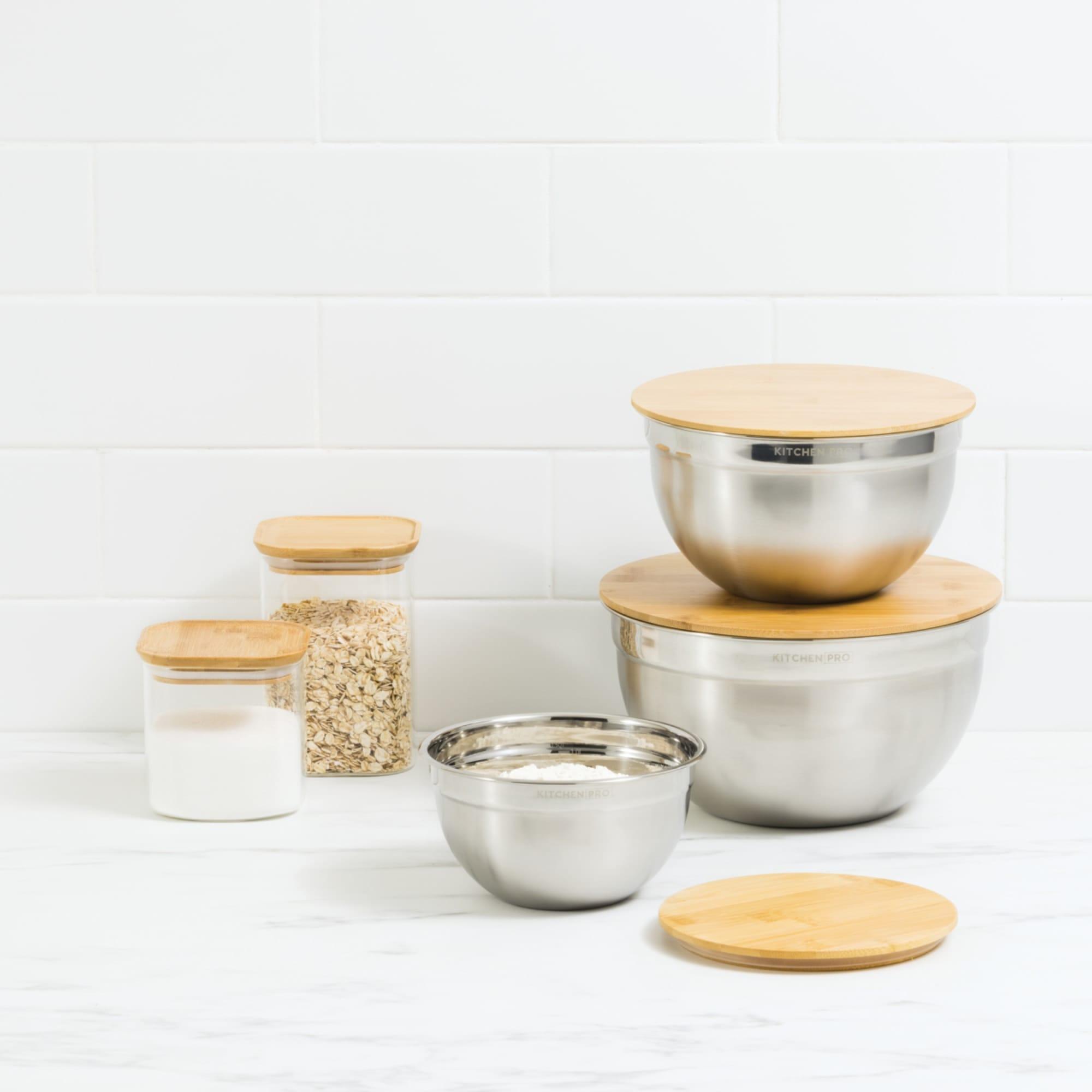 Kitchen Pro Mixwell Mixing Bowl with Bamboo Lid Set 3pc Image 5