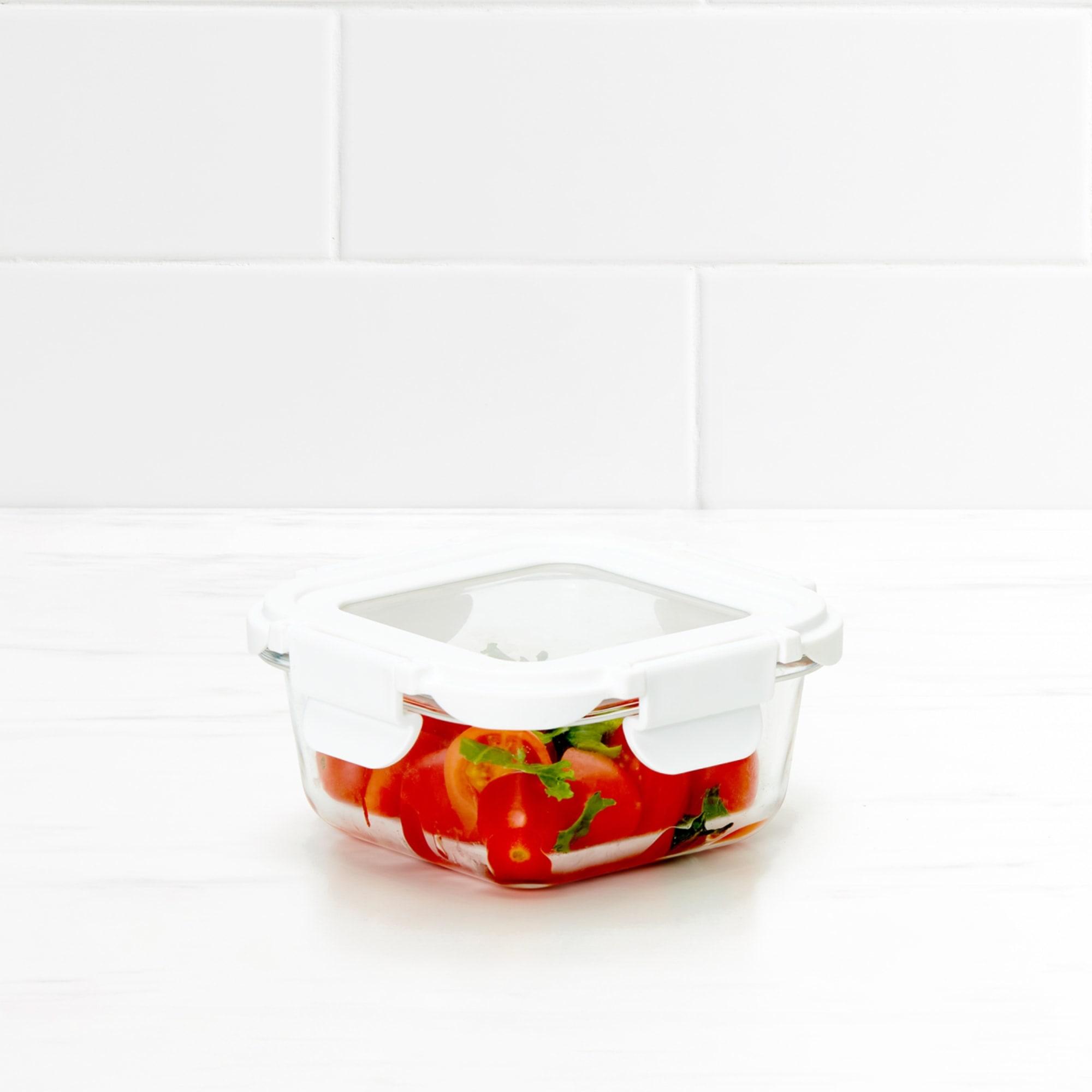 Kitchen Pro VersaLock Square Glass Container 320ml White Image 1