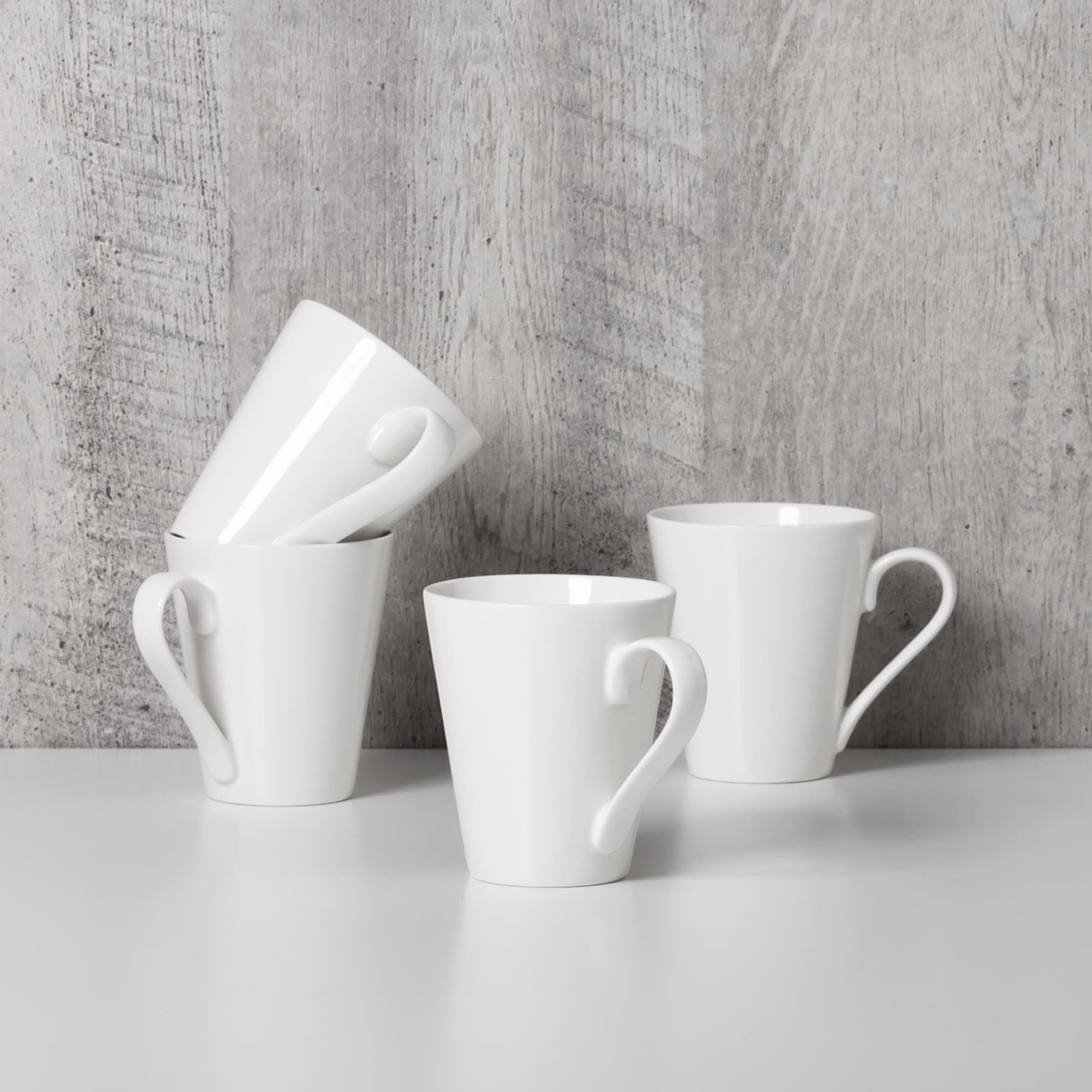 Salisbury & Co Classic Conical Mug 320ml Set of 4 White Image 2