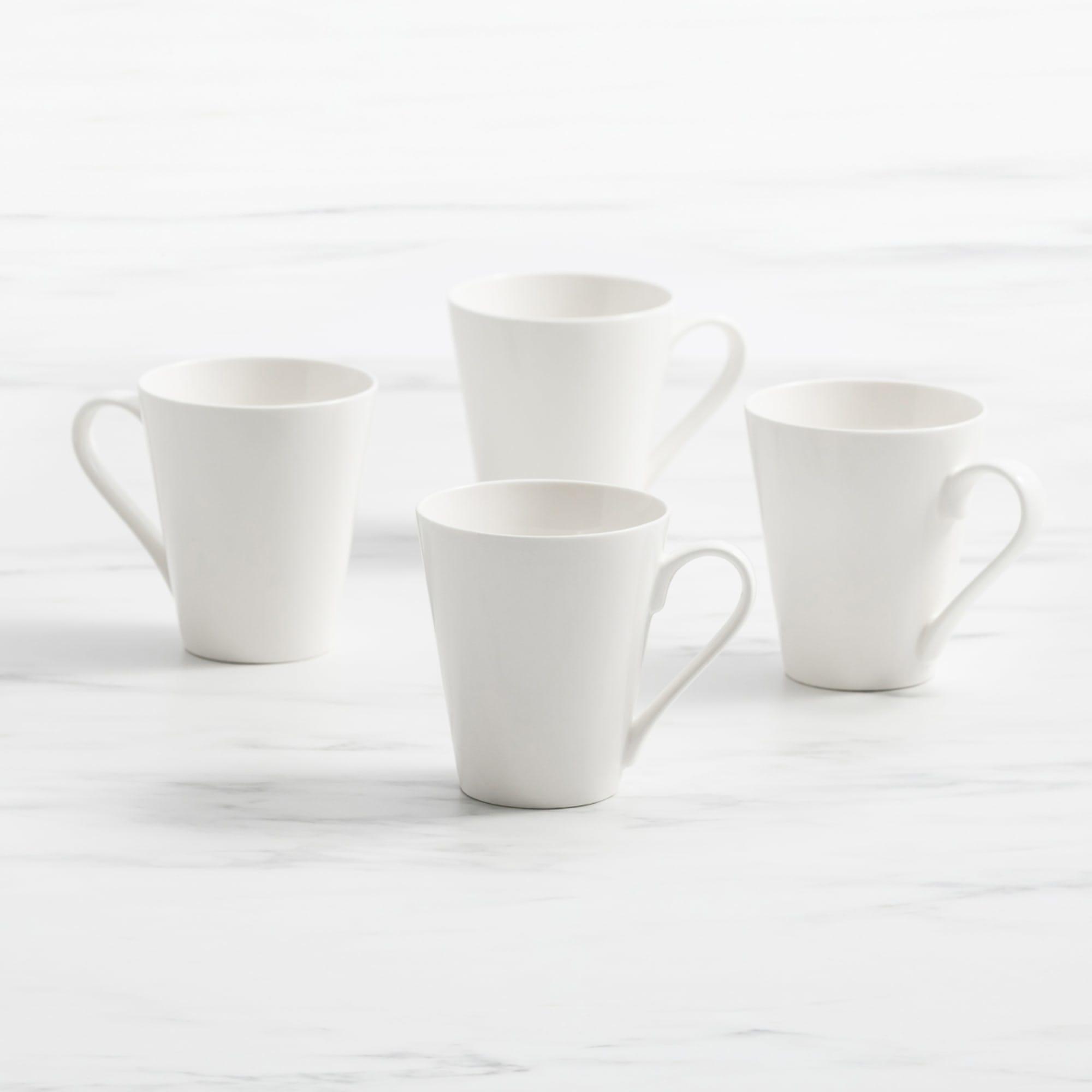 Salisbury & Co Classic Conical Mug 320ml Set of 4 White Image 1