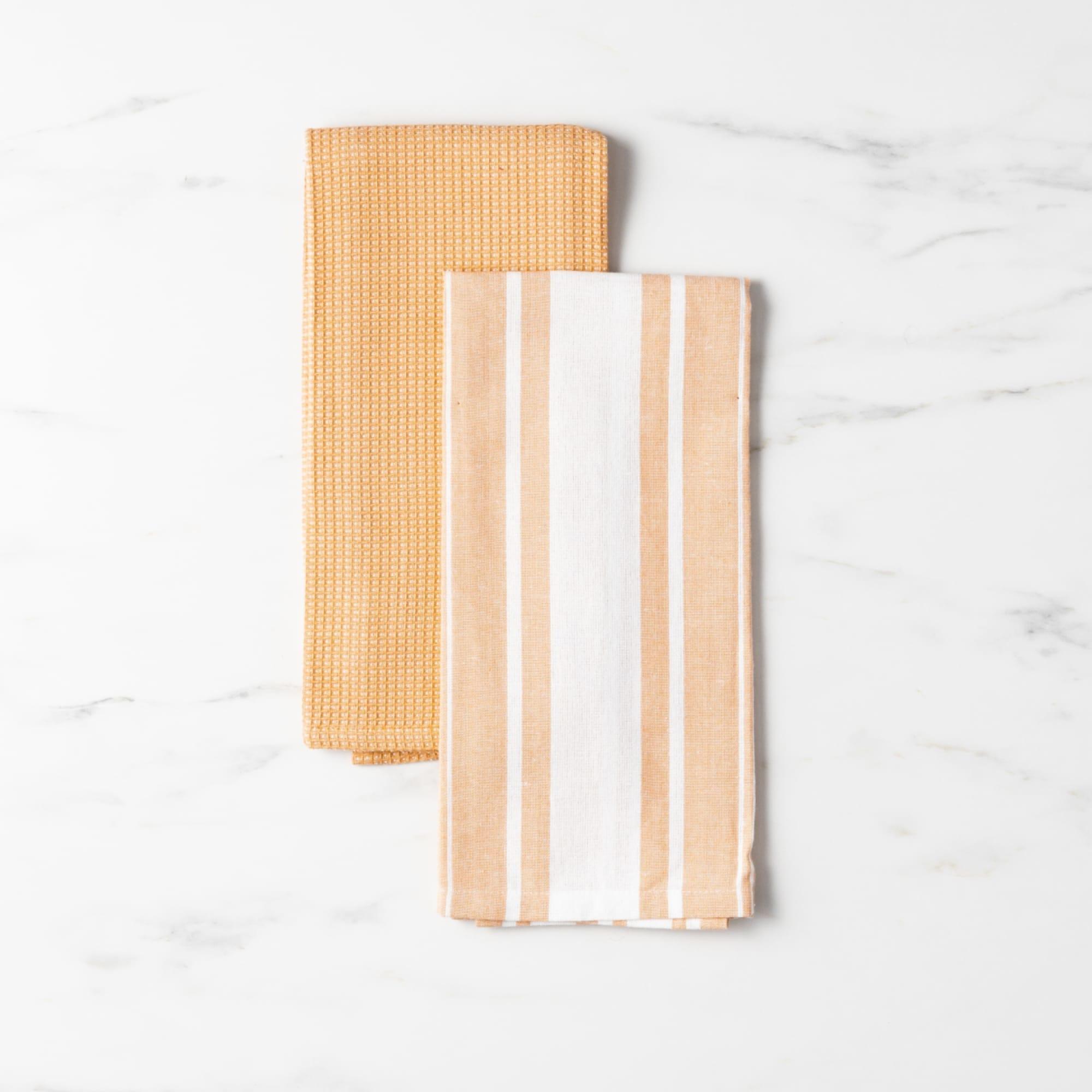 Salisbury & Co Clover Tea Towel 2pk Clay Stripe Image 1