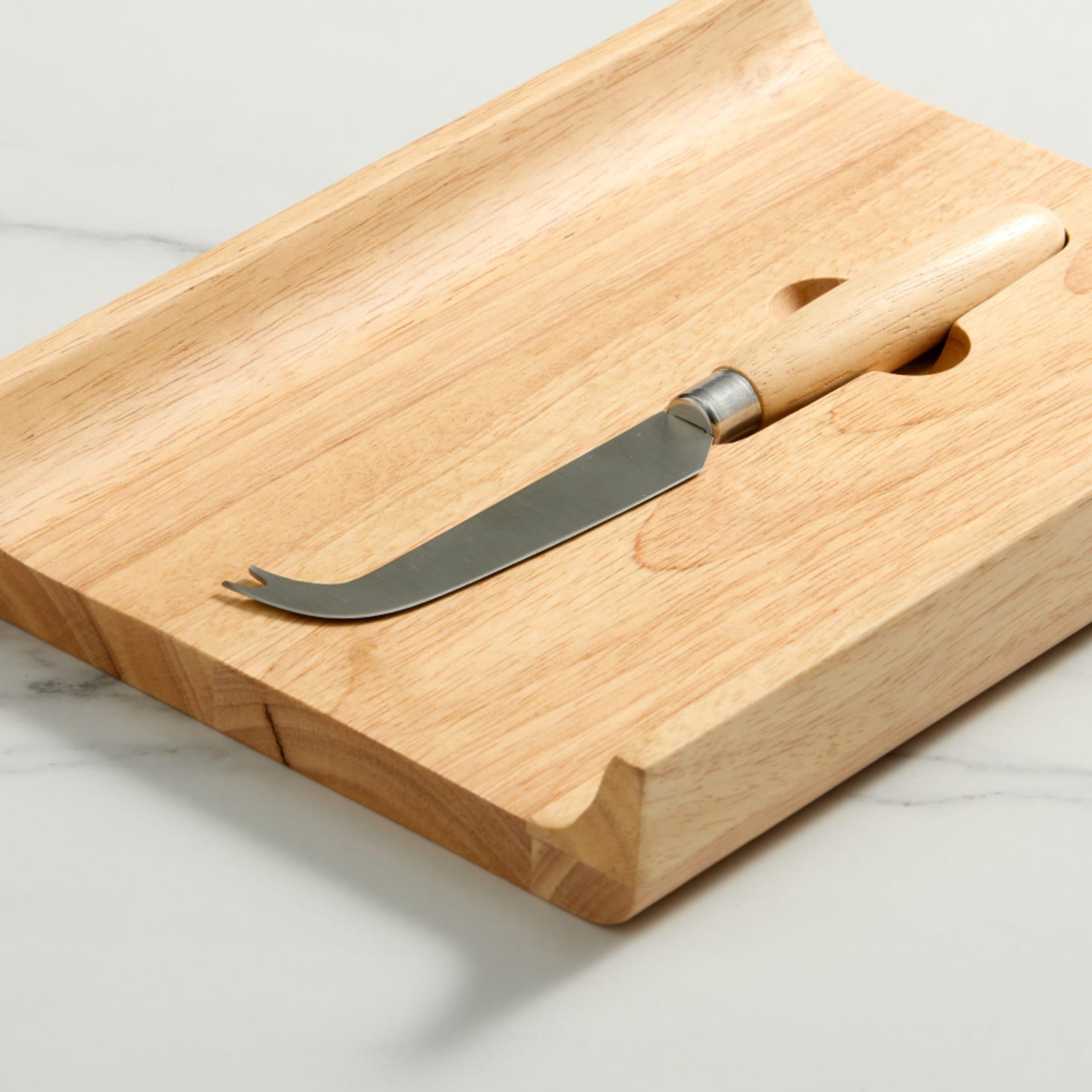 Salisbury & Co Degustation Serving Board with Cheese Knife 25x18cm Natural Image 5