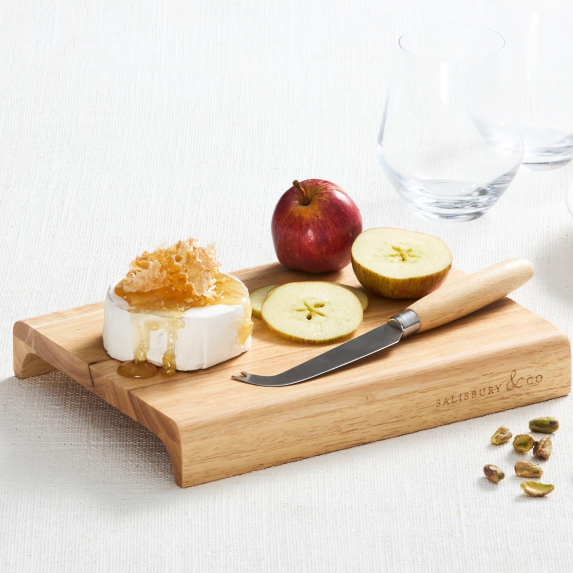 Salisbury & Co Degustation Serving Board with Cheese Knife 25x18cm Natural Image 3