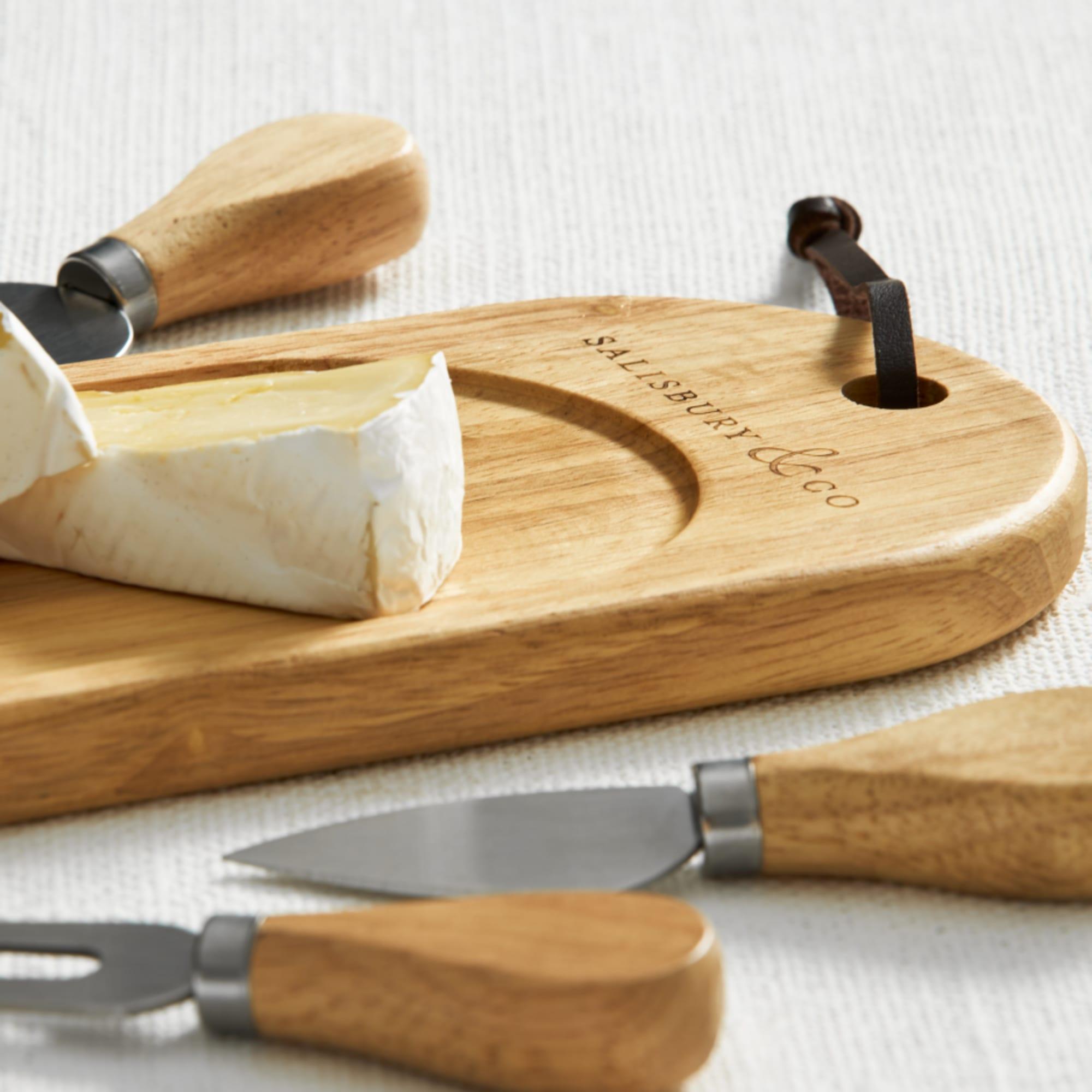 Salisbury & Co Degustation Tasting Cheese Board with Knife Set 4pc Natural Image 4