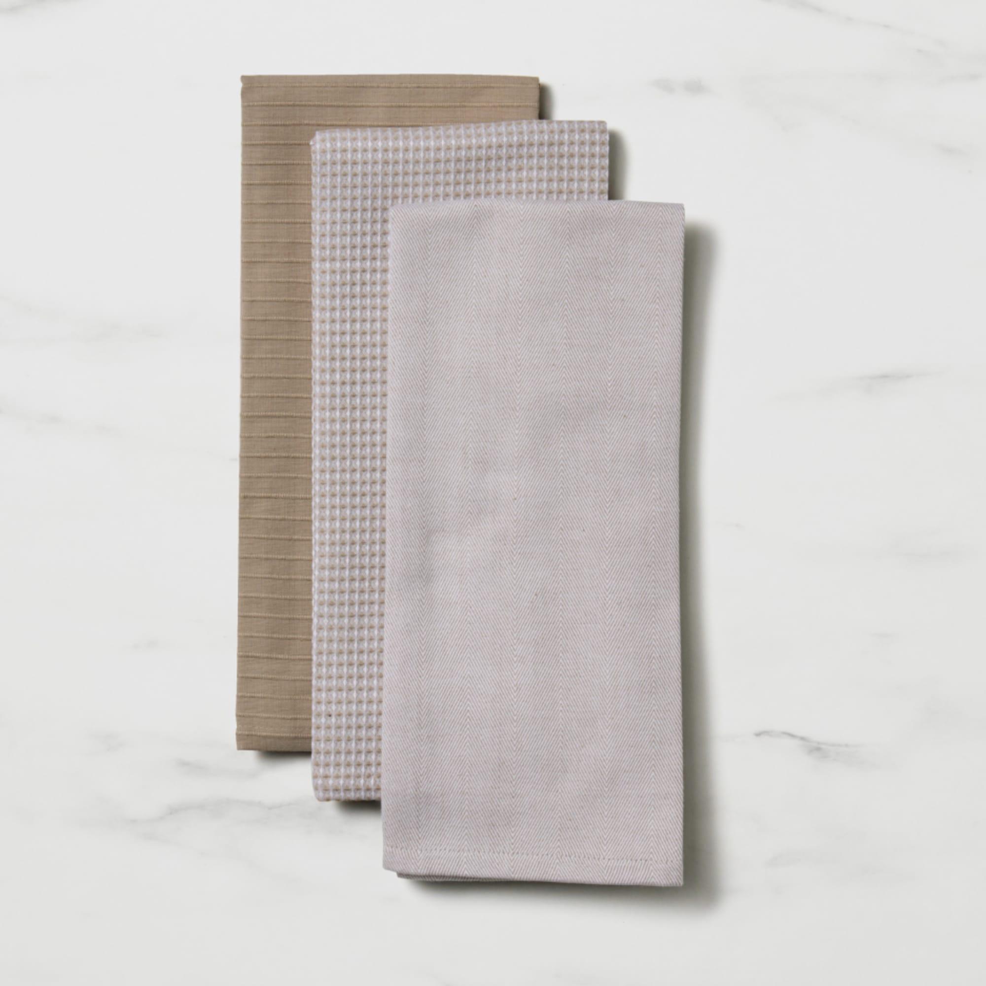 Salisbury & Co Hampstead Tea Towel Set of 3 White/Grey Image 1