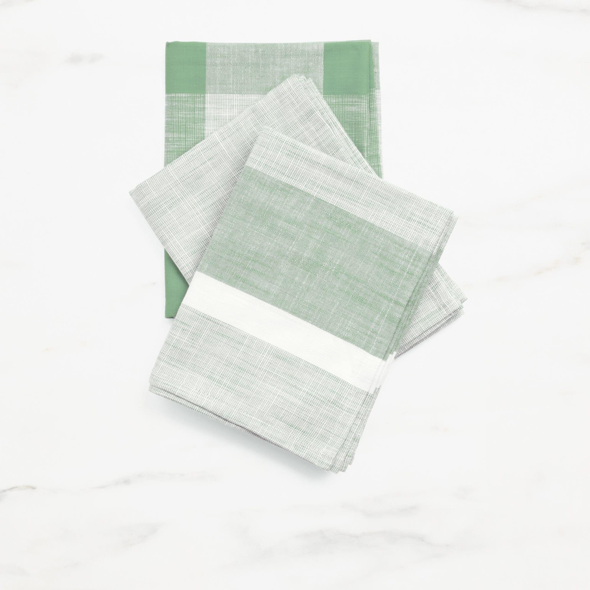 Salisbury & Co Hampton Tea Towel Set of 3 Green Image 1