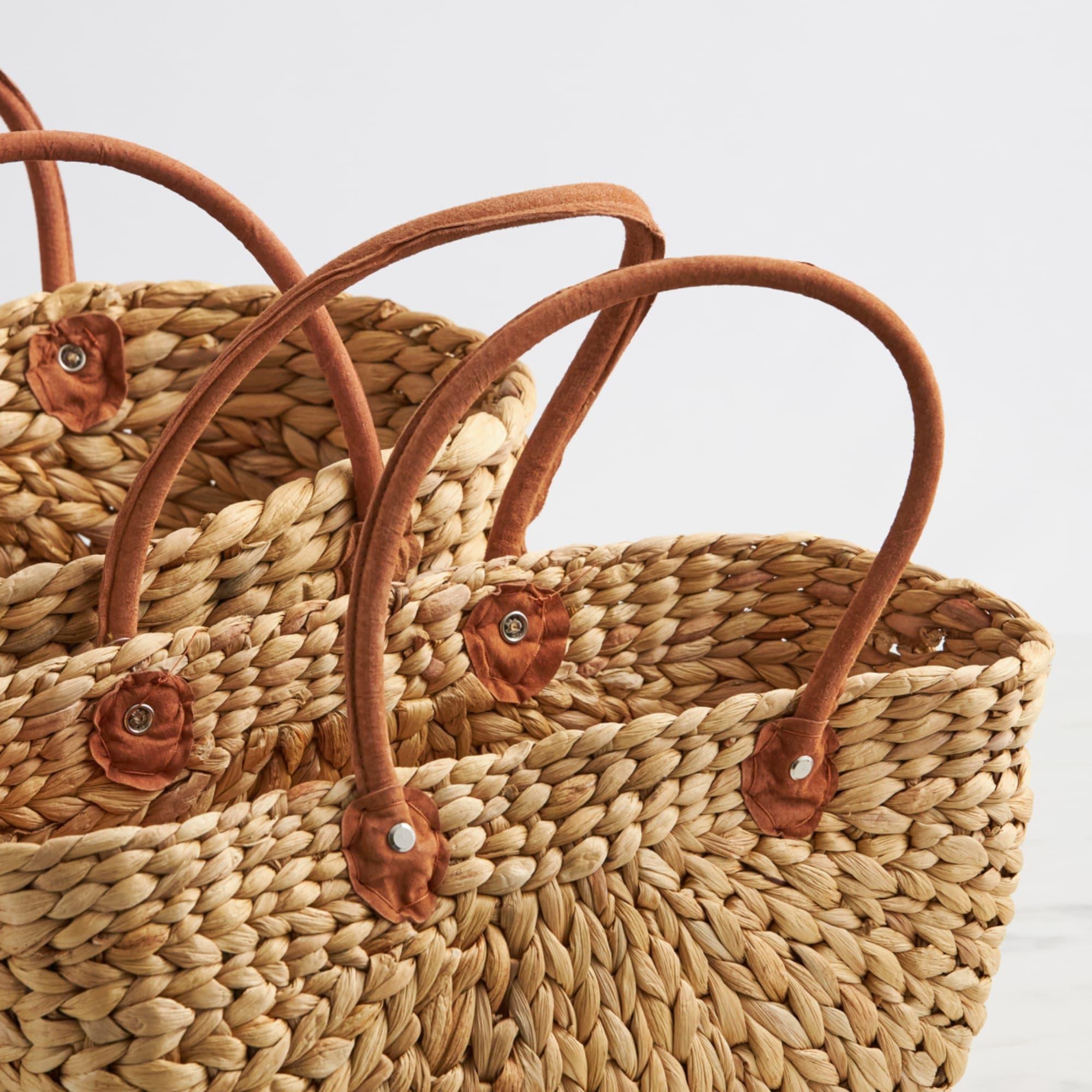 Salisbury & Co Province Carry Basket with Suede Handle Large Image 5