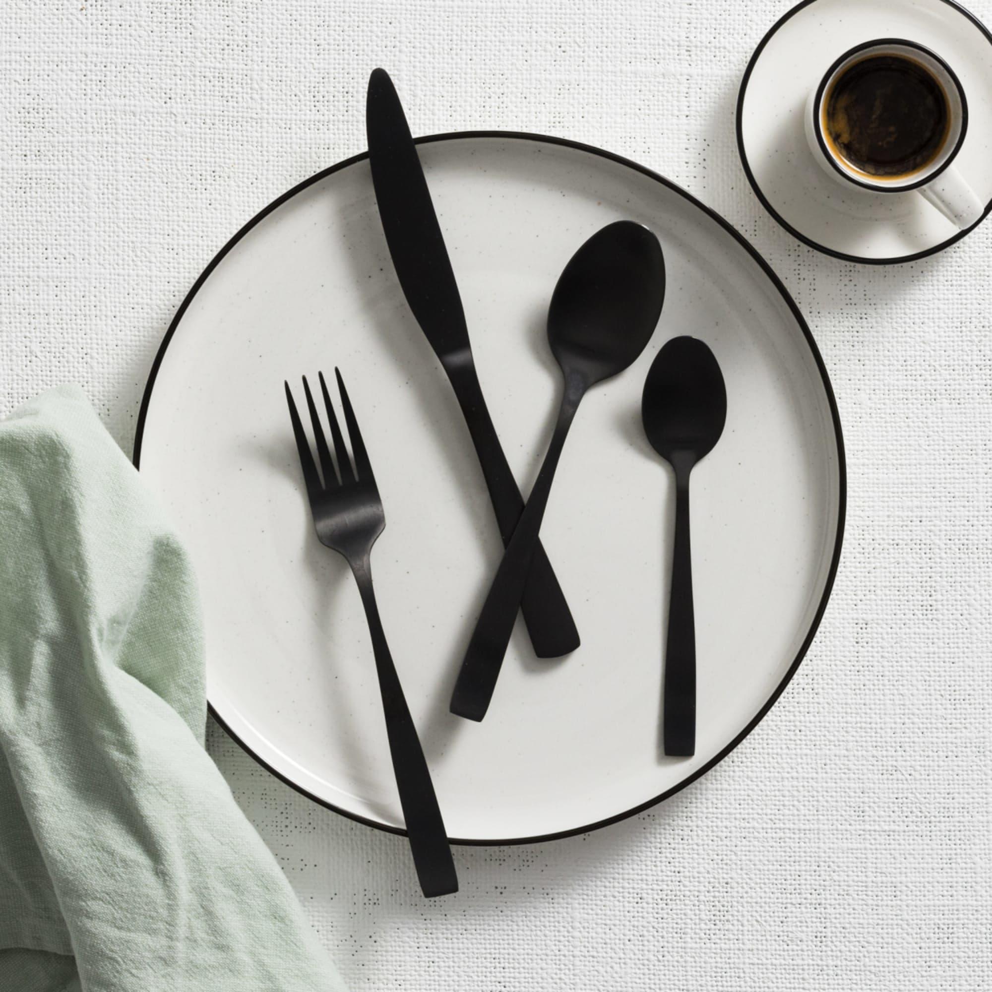 Salisbury & Co Virtuo Cutlery Set 16pc Black Image 3