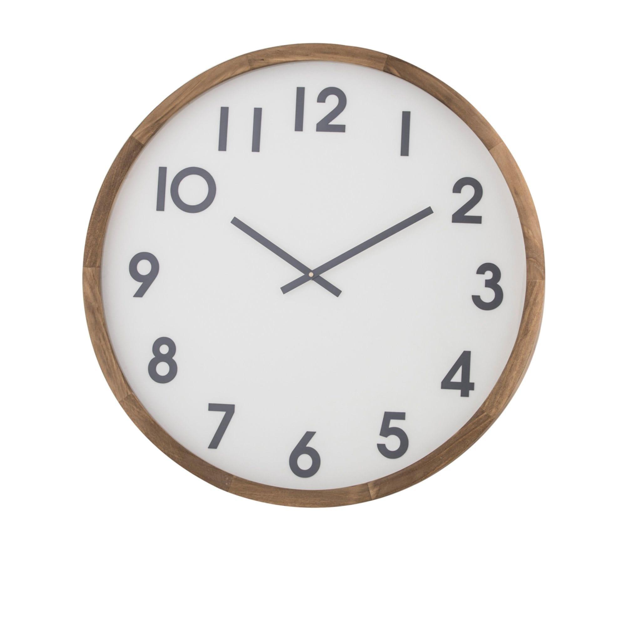 Amalfi Leonard Wall Clock 61cm Brown Image 1