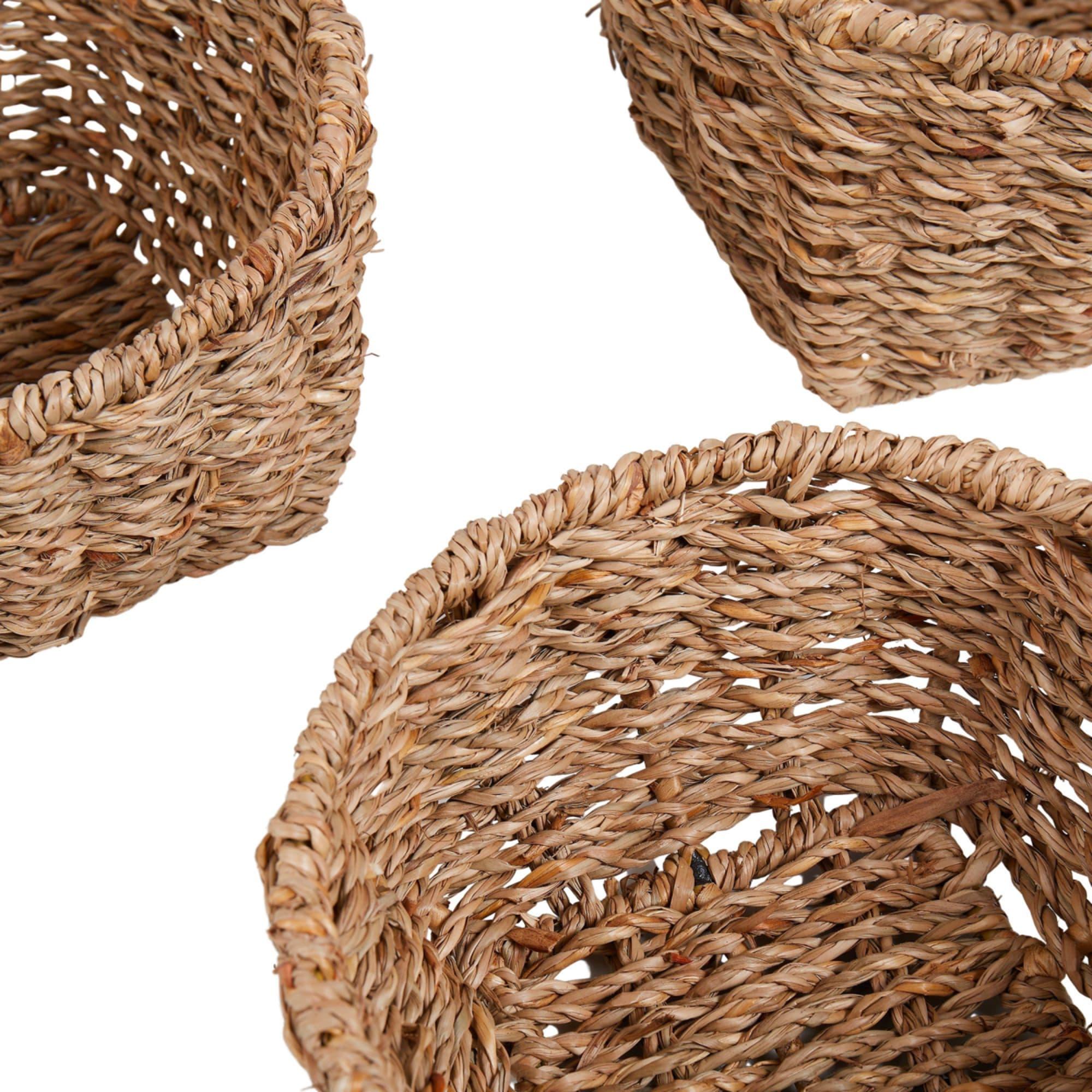 Amalfi Woven Seagrass Basket Set 3pc Image 4