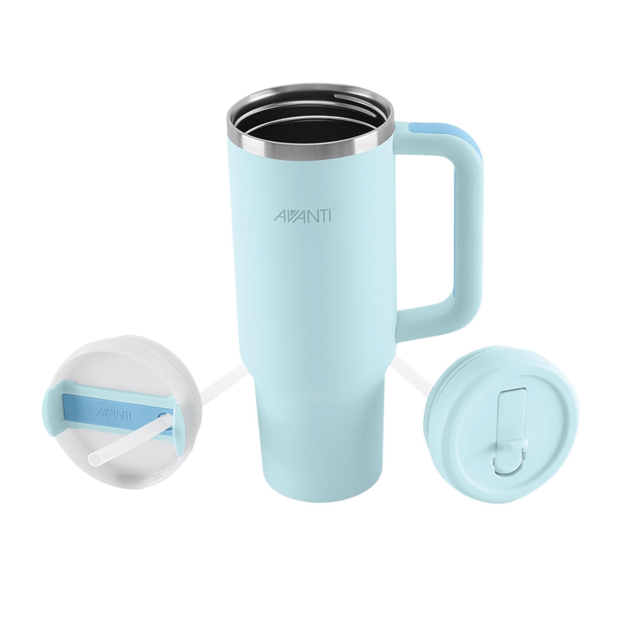 Avanti HydroQuench Insulated Travel Tumbler with Two Lids 1L Sea Breeze Blue Image 4