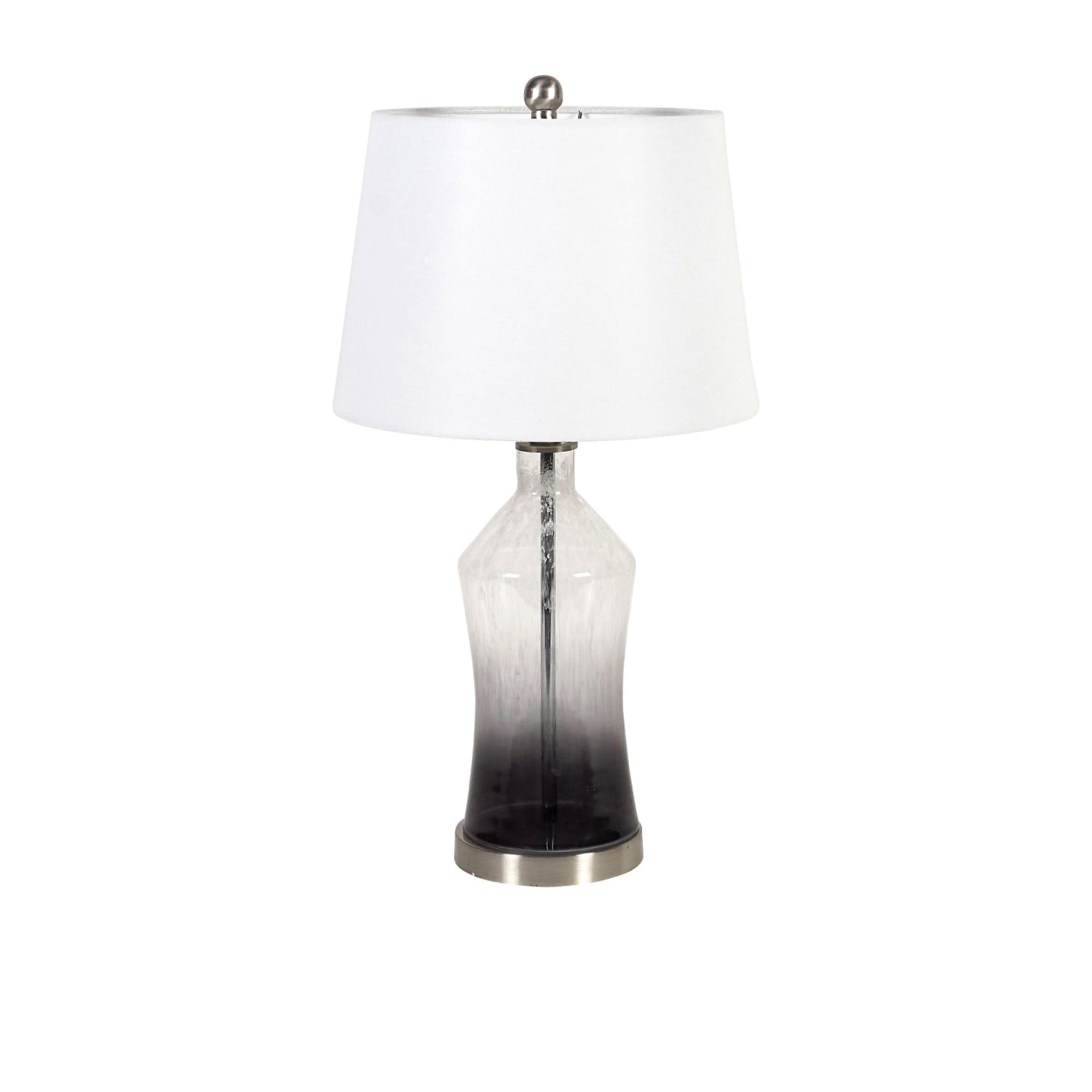 Bloomingdale Smoke Glass Waist Table Lamp Image 1