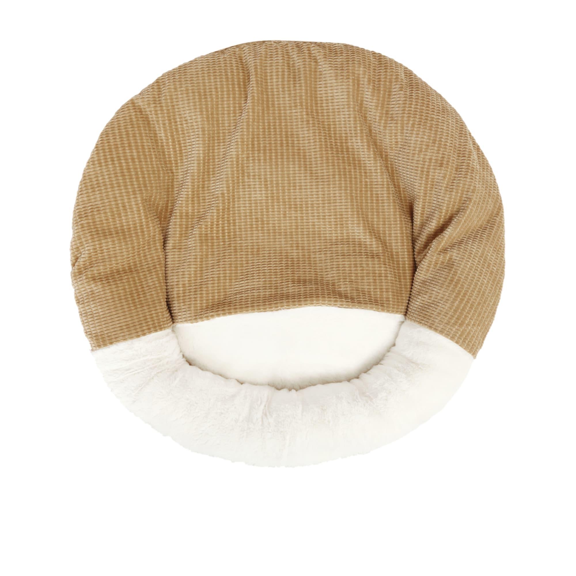 Charlie's Snookie Hooded Calming Dog Bed Large Iced Coffee Brown Image 3