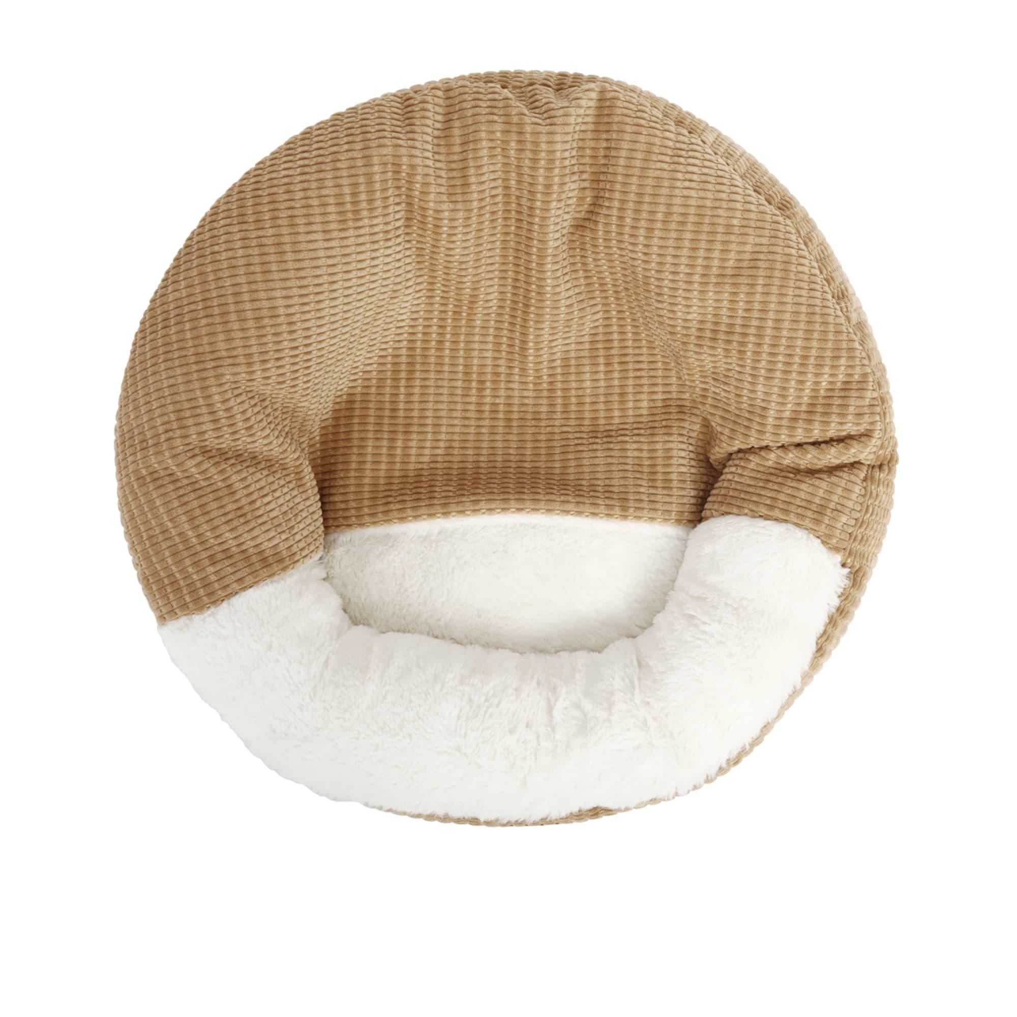 Charlie's Snookie Hooded Calming Dog Bed Small Iced Coffee Brown Image 3