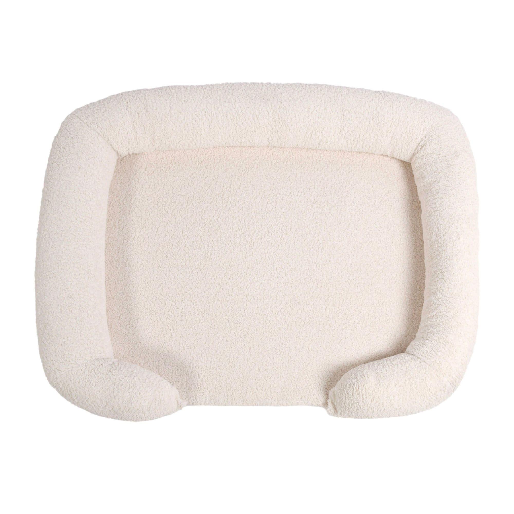 Charlie's Teddy Fleece Orthopedic Memory Foam Sofa Dog Bed Large Cream Image 4