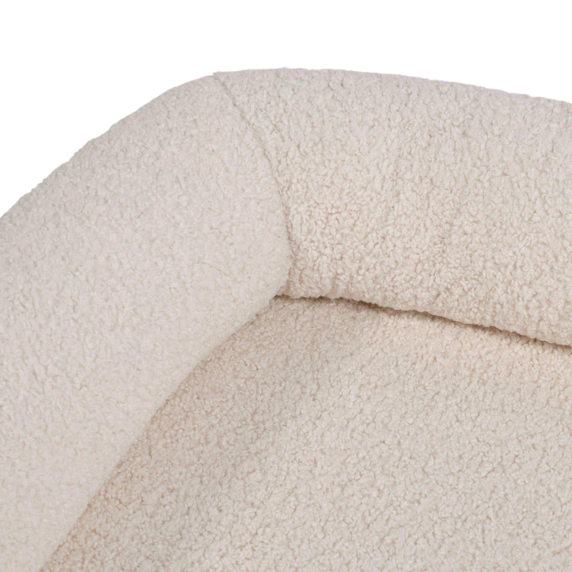 Charlie's Teddy Fleece Orthopedic Memory Foam Sofa Dog Bed Large Cream Image 7